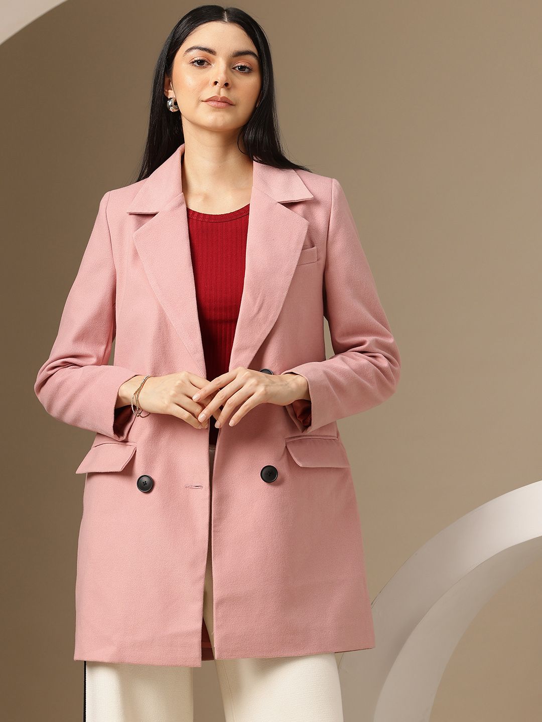 Chemistry Lapel Collar Overcoat