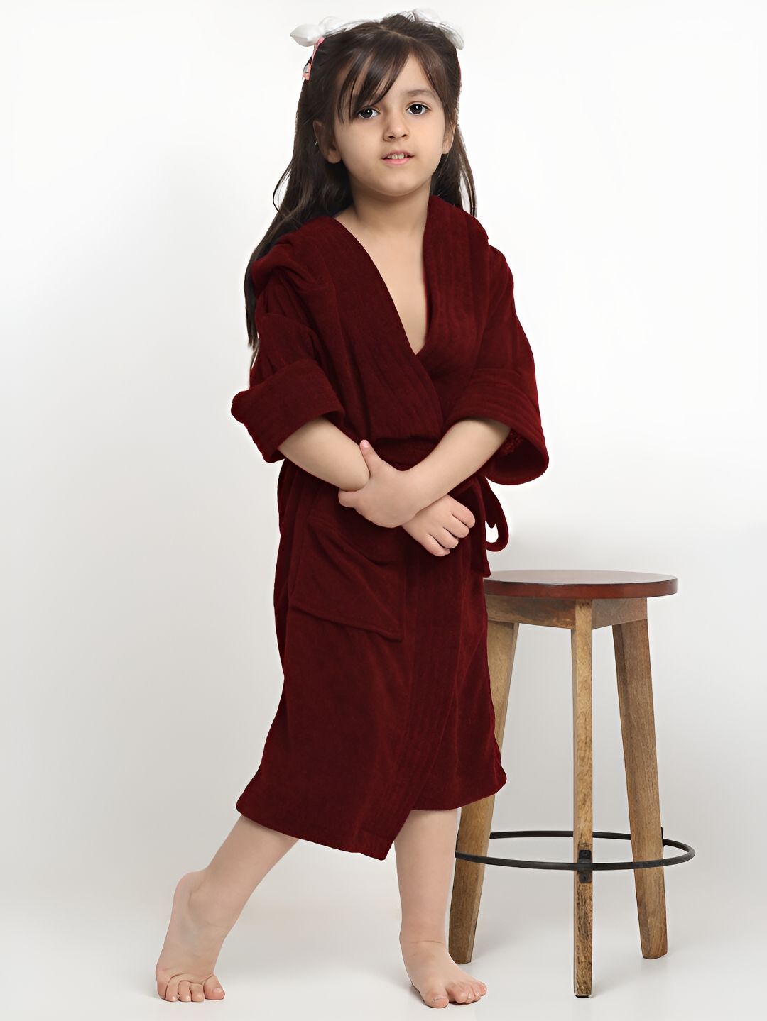 Creeva Kids Hooded Terry Cotton Bath Robe