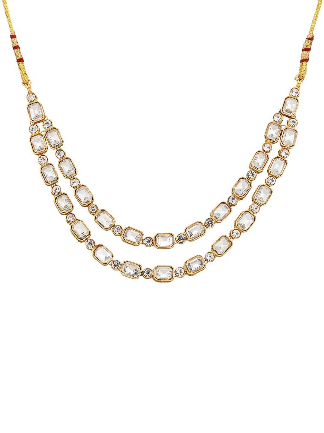 ATIBELLE Gold-Plated Stones-Studded Jewellery Set