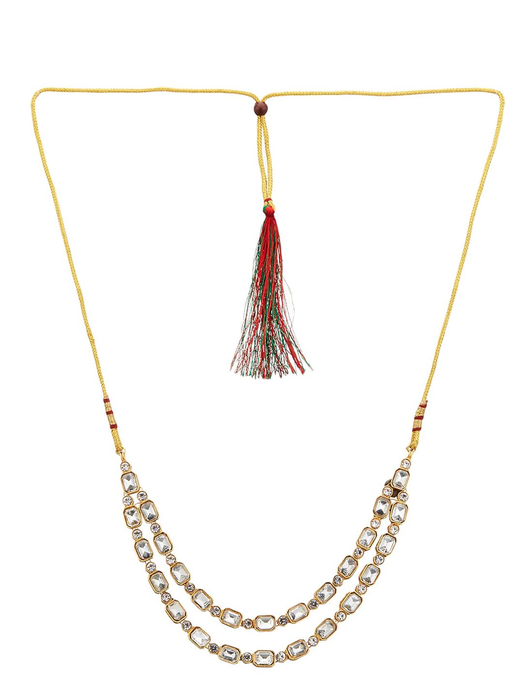 ATIBELLE Gold-Plated Stones-Studded Jewellery Set