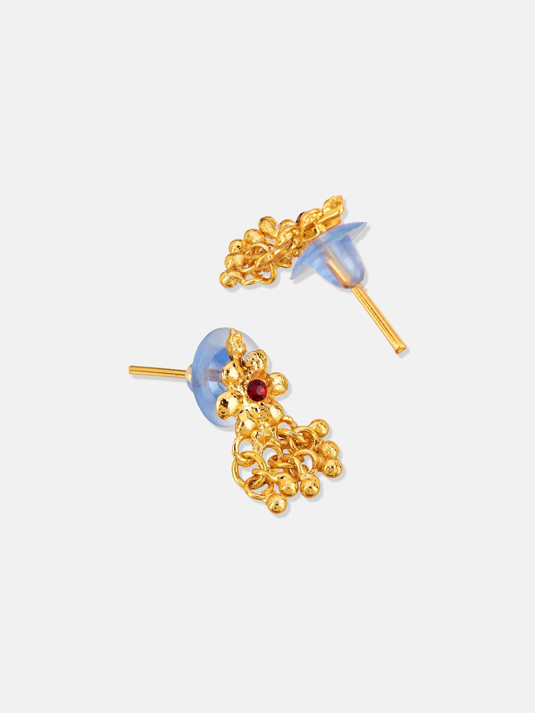 ATIBELLE Gold-Plated Stones Studded & Pearl Beaded Jewellery Set