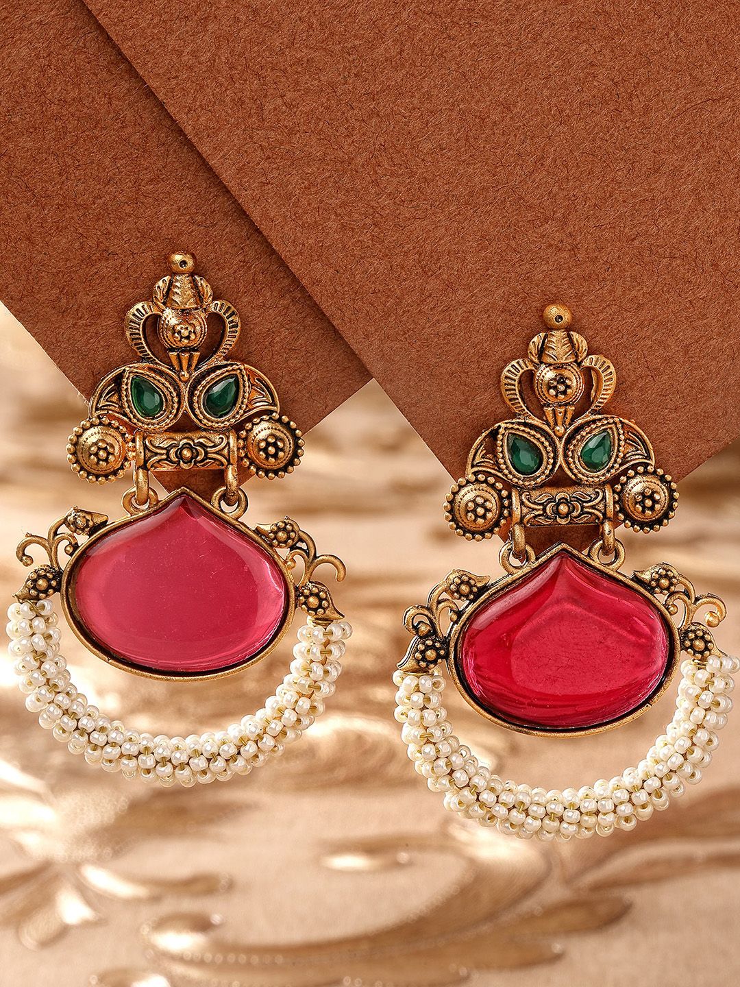 KARATCART Gold-Plated Classic Drop Earrings-picture-51