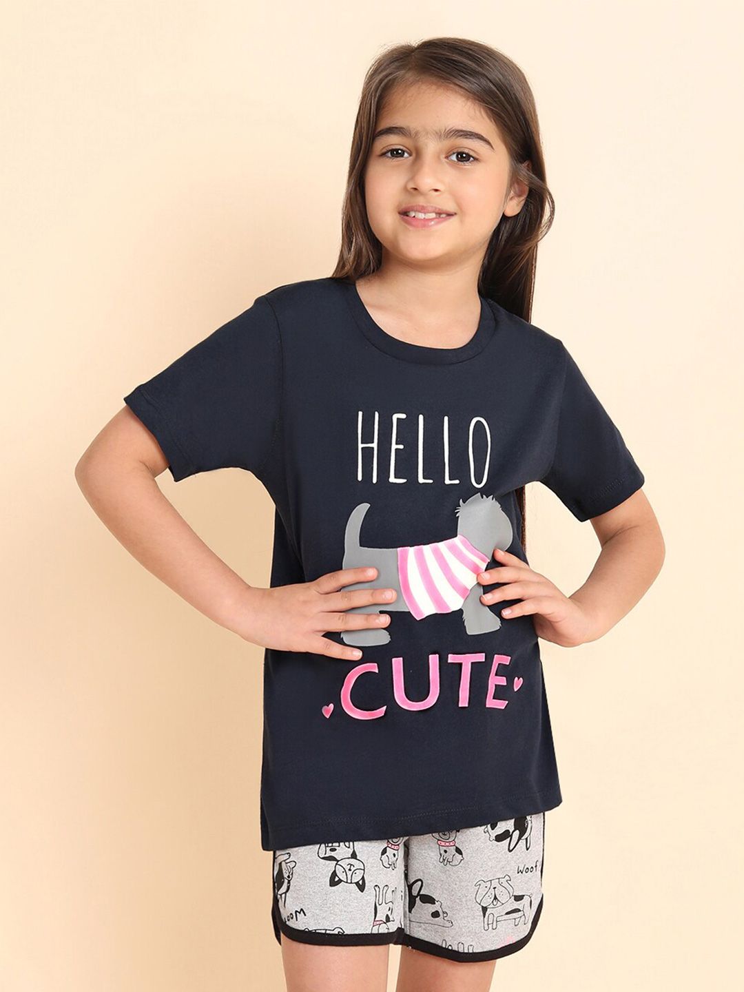 YK Girls Printed T-shirt With Shorts-picture-10