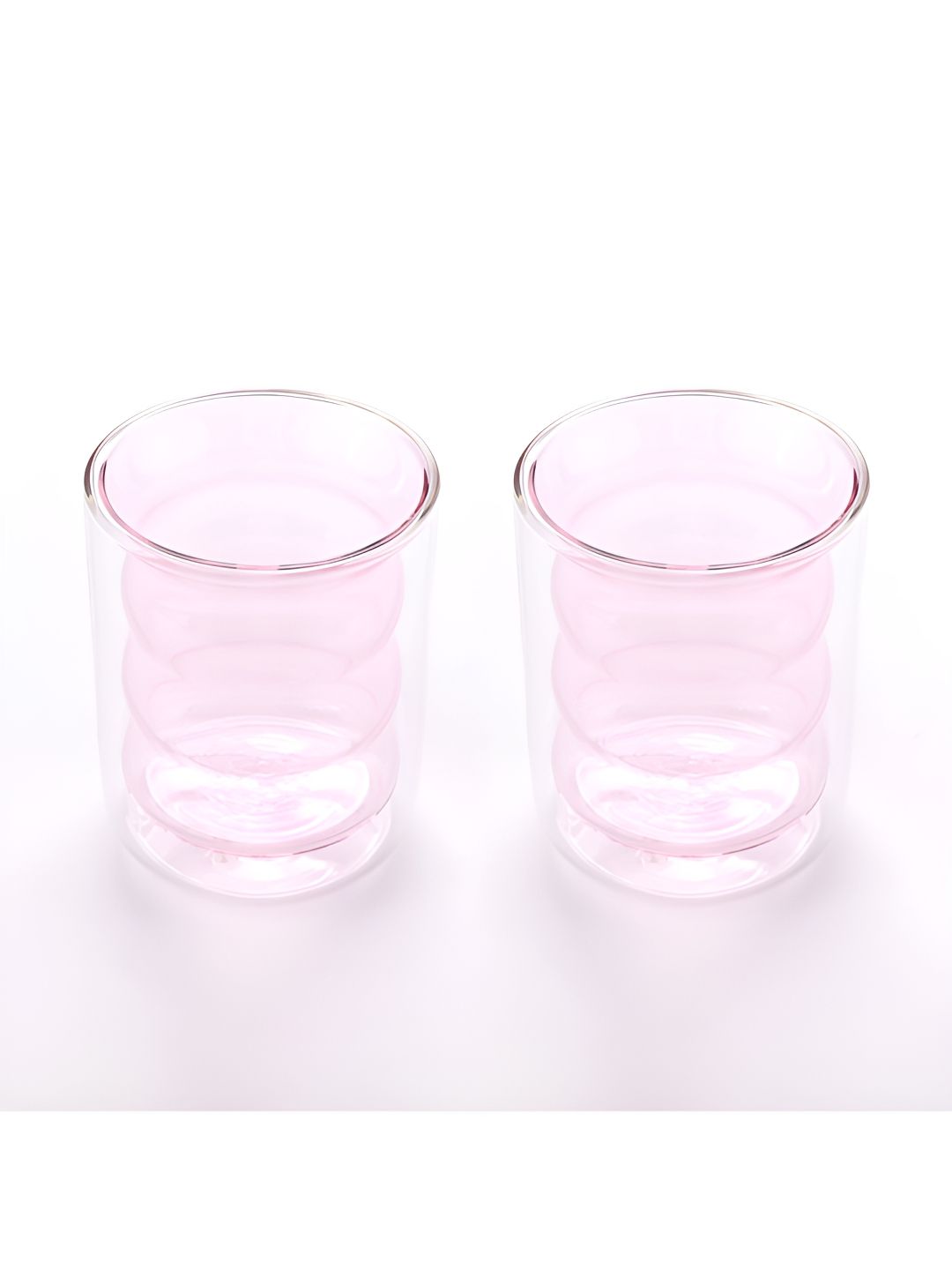 UMAI Pink 2 Pieces Microwave Safe Glass Mugs 200 ml Each-image-5
