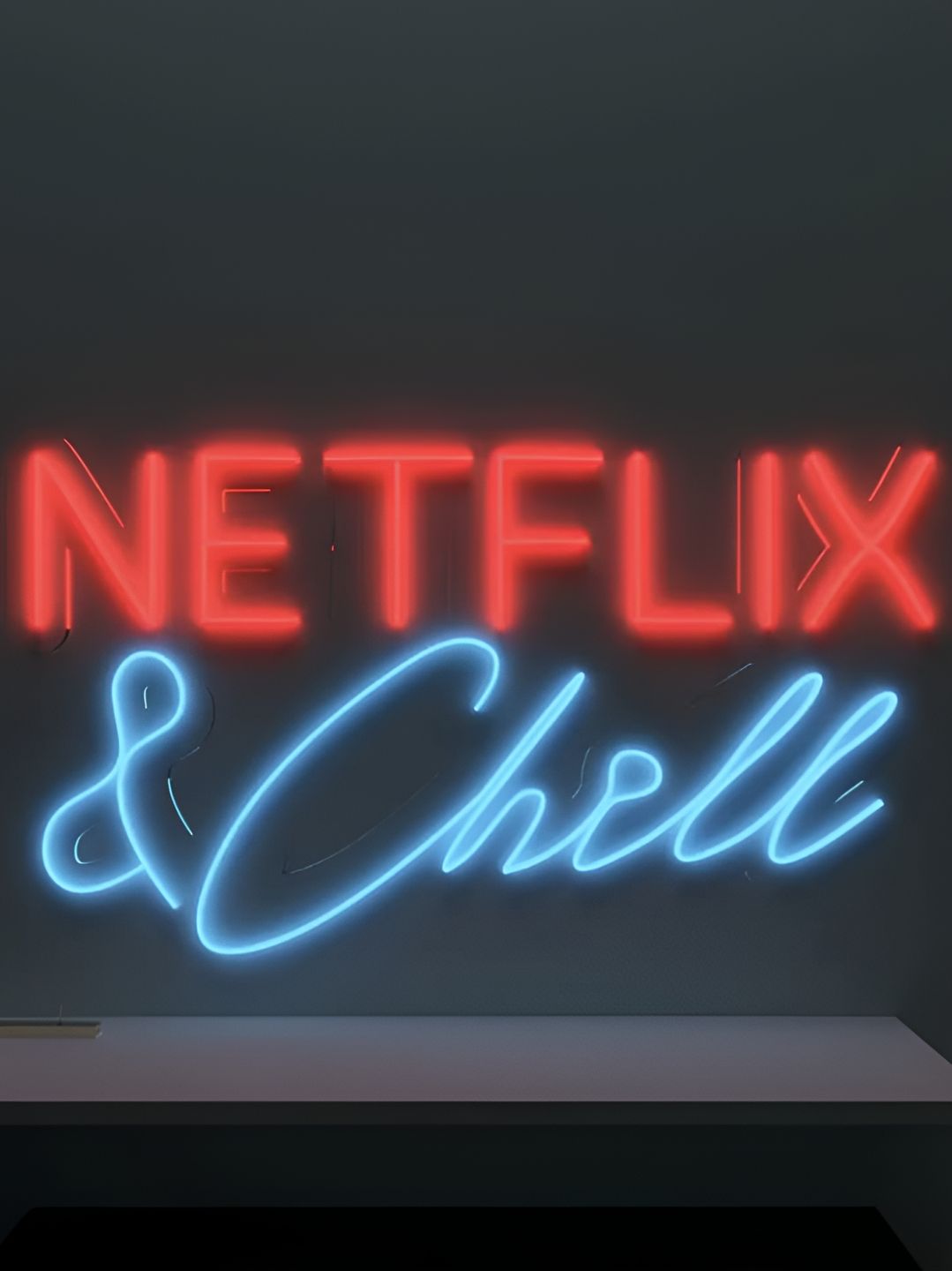 the party planet Red & Blue Netflix And Chill Shaped LED Neon Lights-picture-28