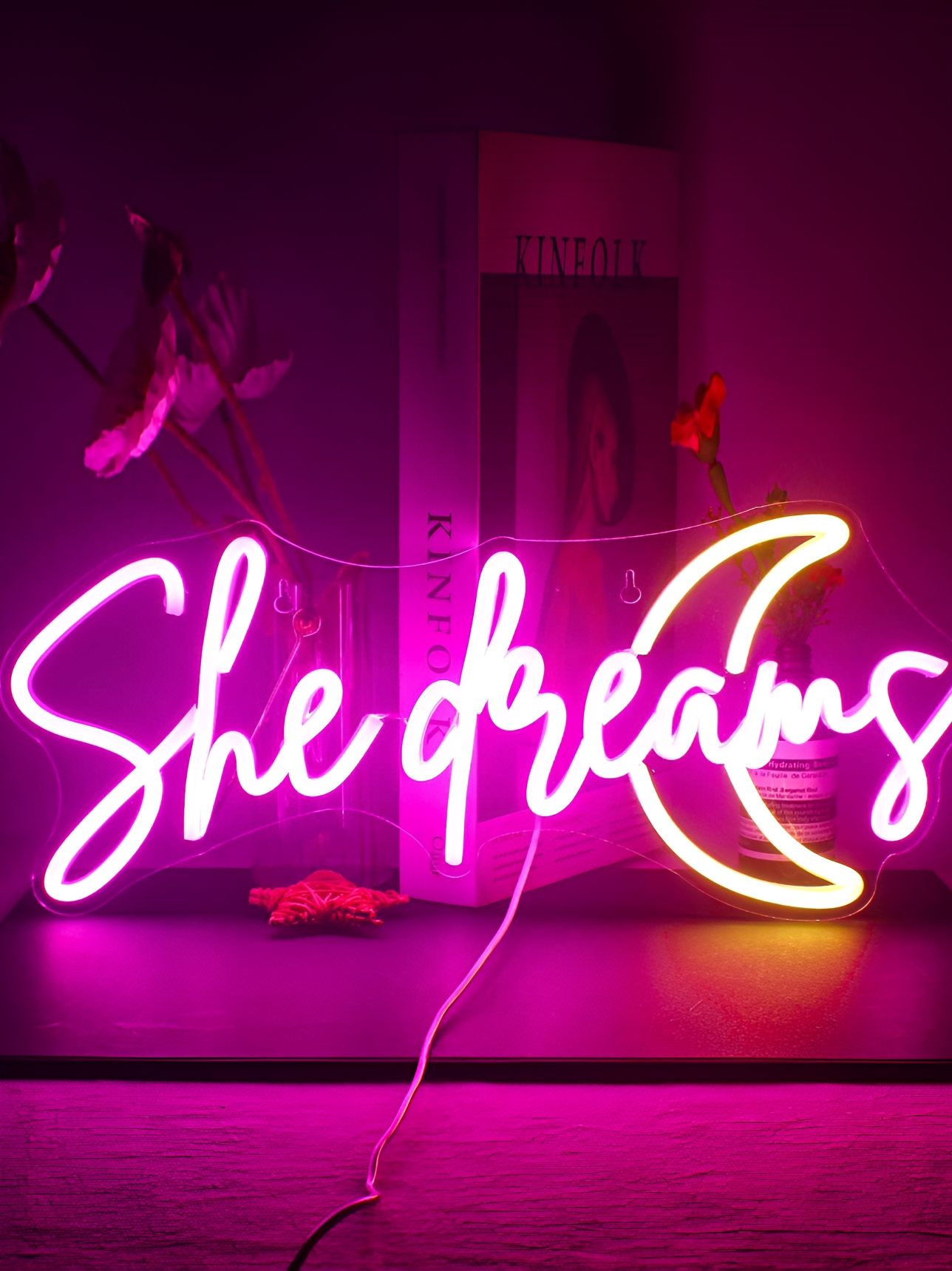 the party planet Pink She Dreams Shaped LED Neon Lights-picture-34