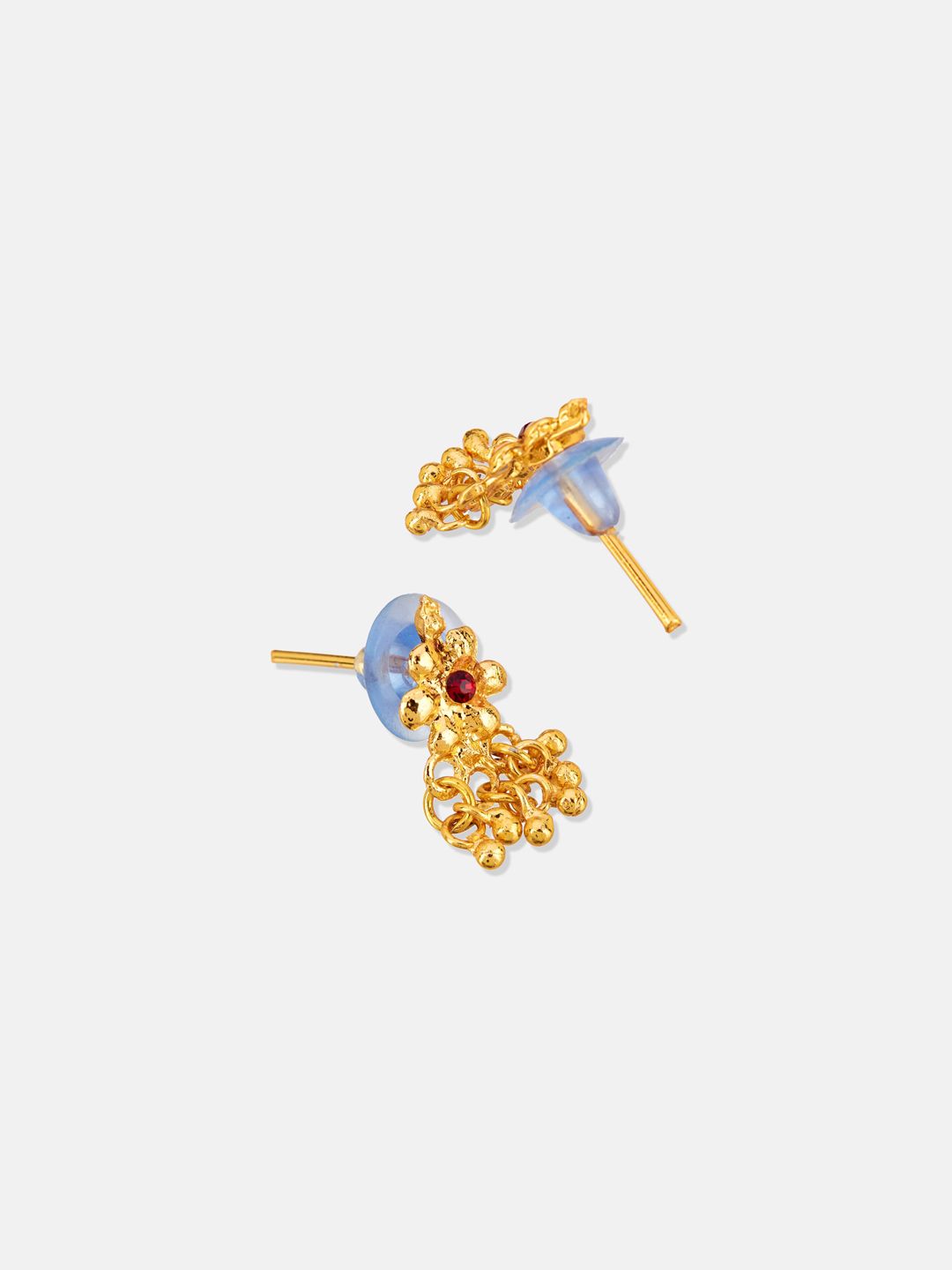 ATIBELLE Gold-plated Stone-Studded & Beaded Necklace & Earrings