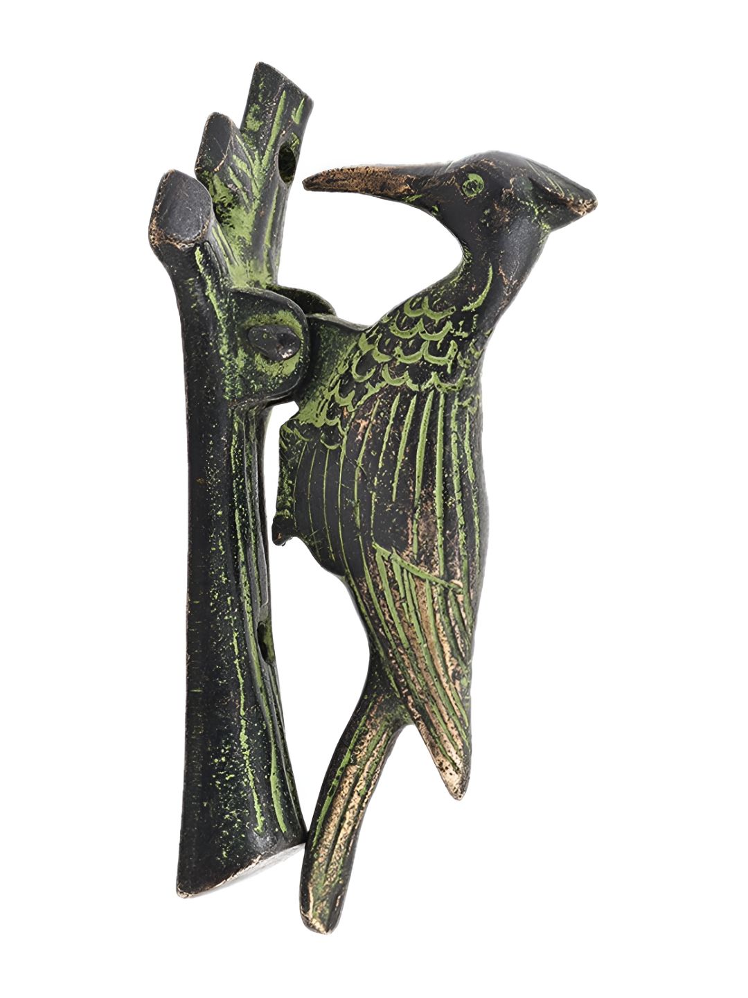 Indianshelf Woodpecker Brass Door Knocker-picture-43