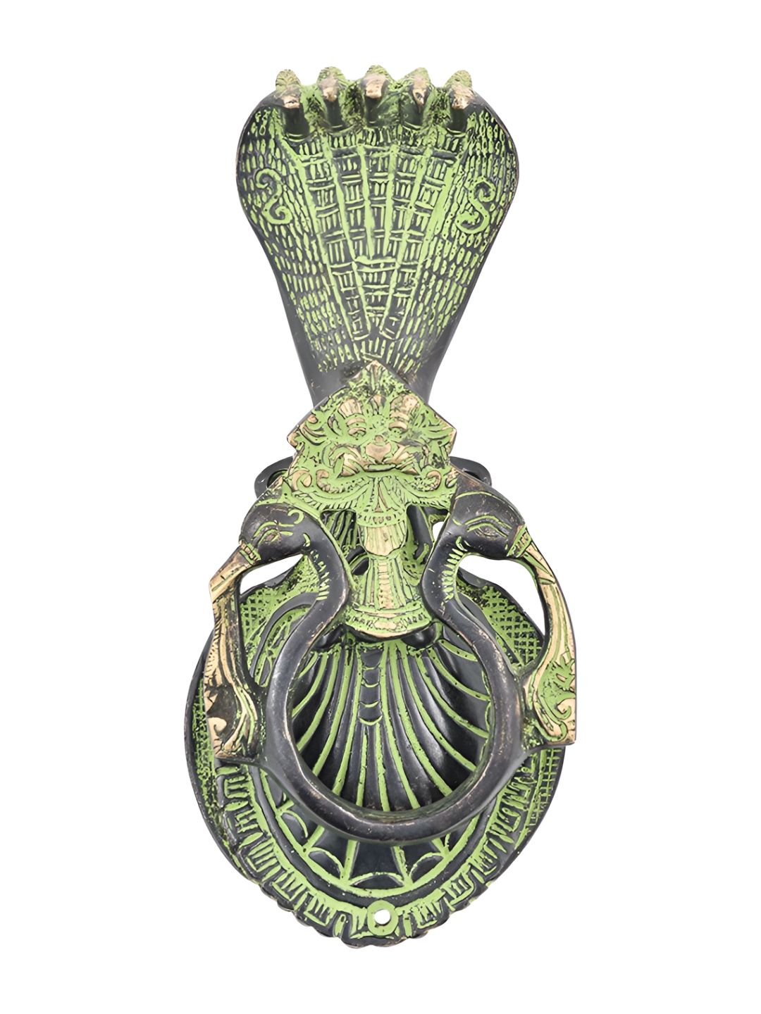 Indianshelf Black & Green Sheshnag Door Knocker-image-49