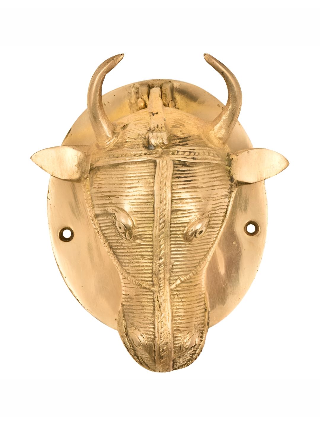 Indianshelf Beige Brass Ox Head Bull Door Knocker-image-41