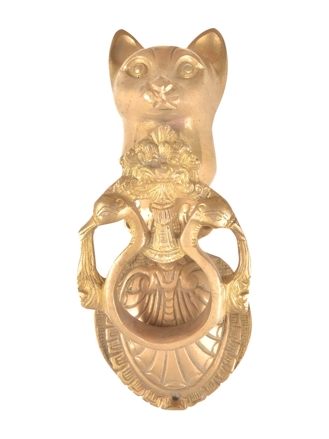 Indianshelf Beige Peacock Brass Ring Door Knocker-image-27