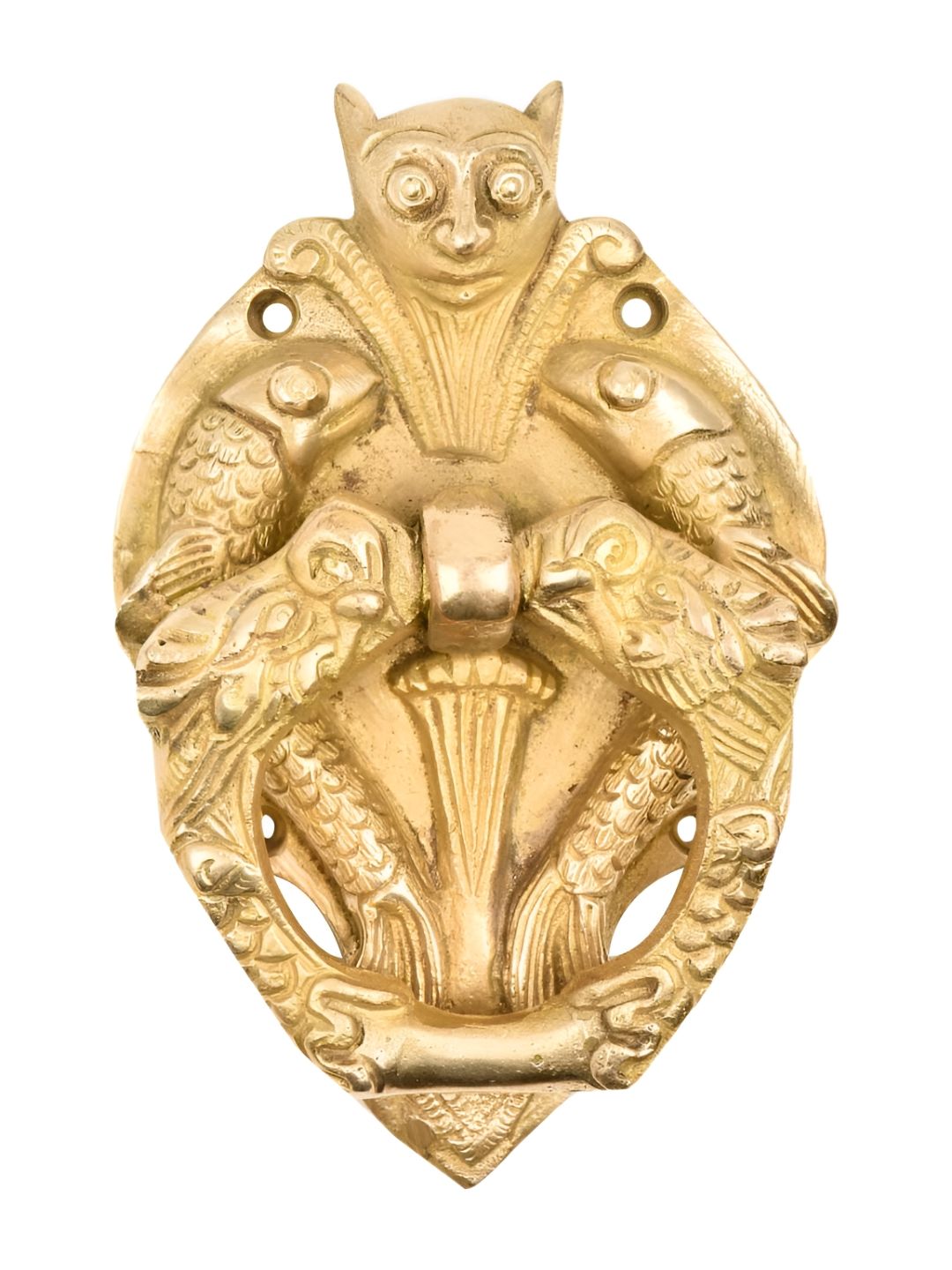 Indianshelf Beige Fishes And Bat Door Knocker-picture-54