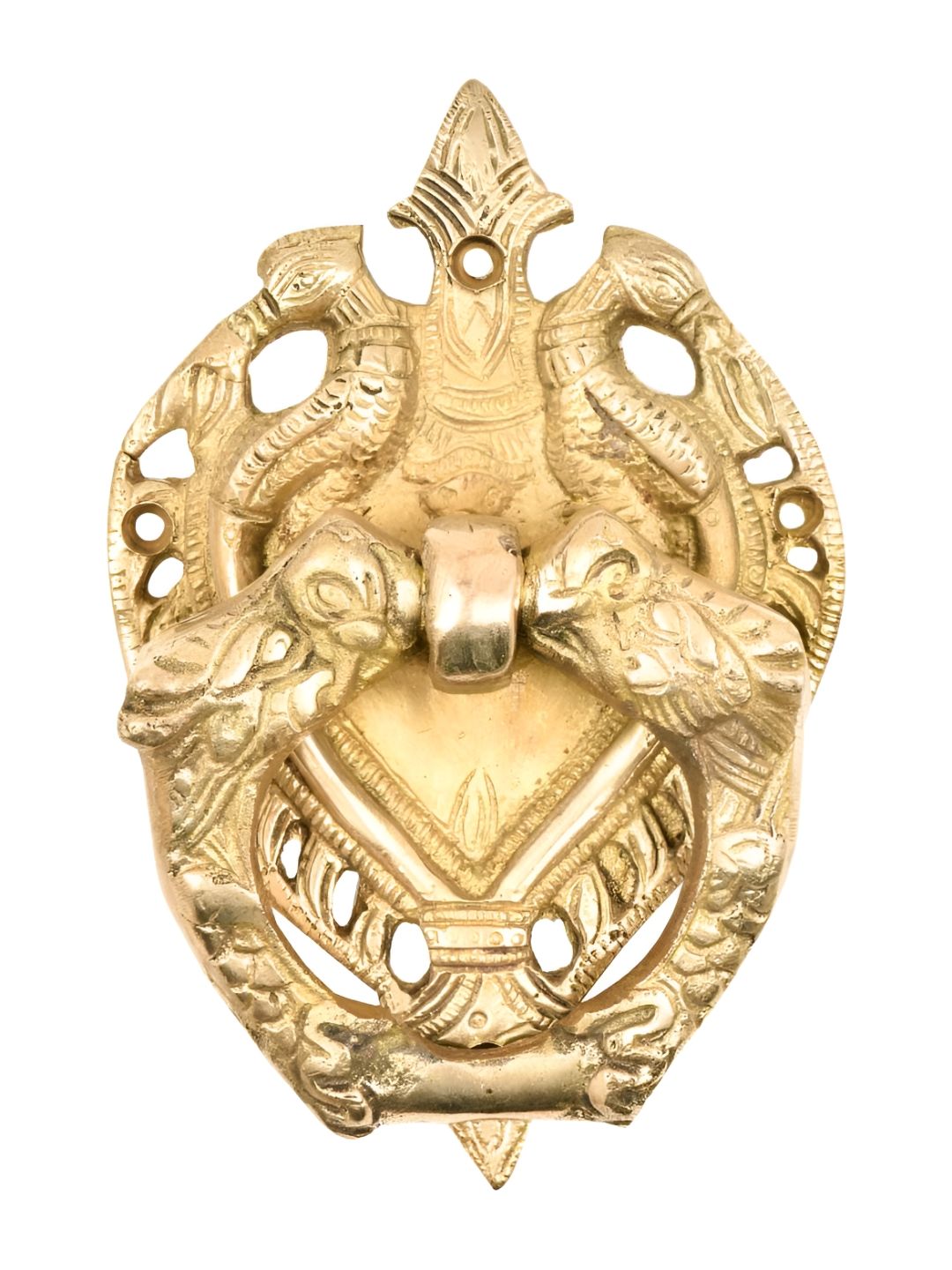 Indianshelf Gold Toned Cast Birds Door Knocker-picture-29