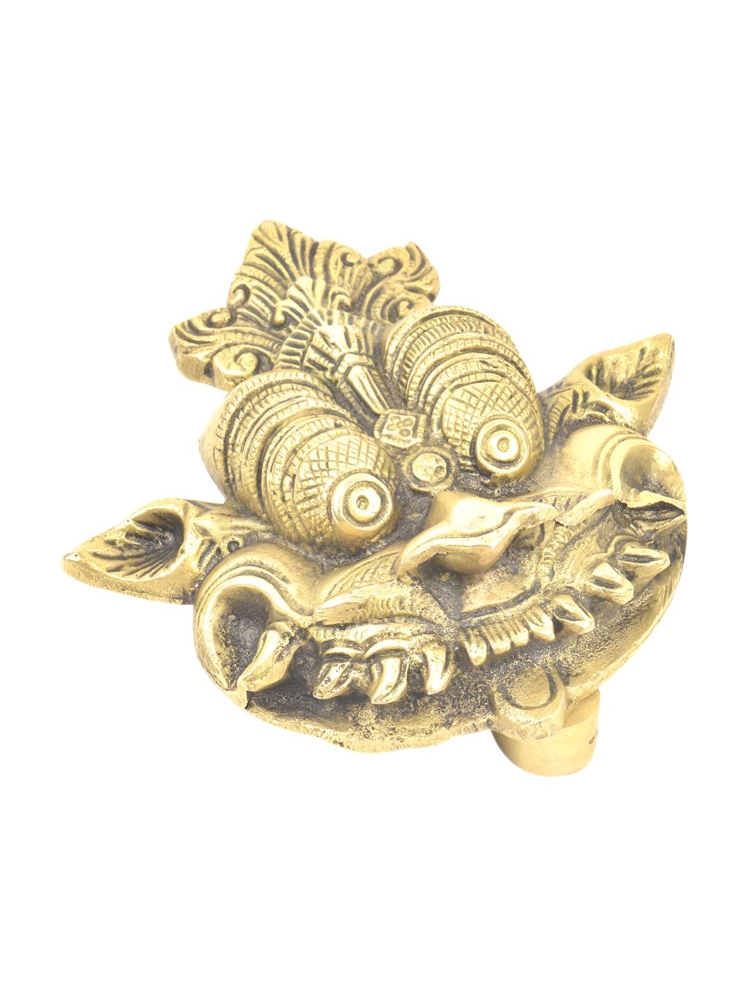 Indianshelf Gold Toned Yali Face Door Knocker-picture-8