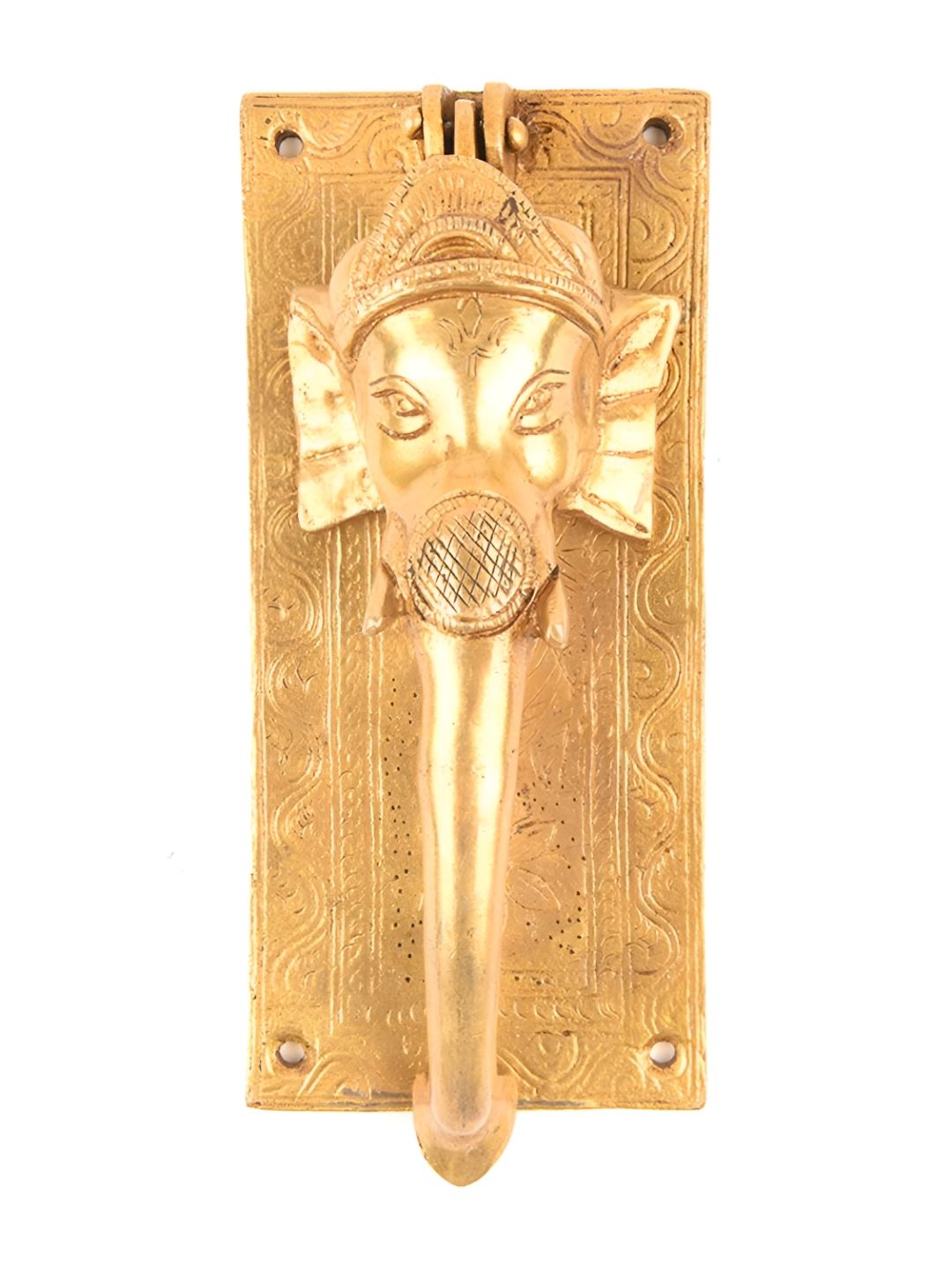 Indianshelf Beige Ganesha Face Door Handle-picture-2