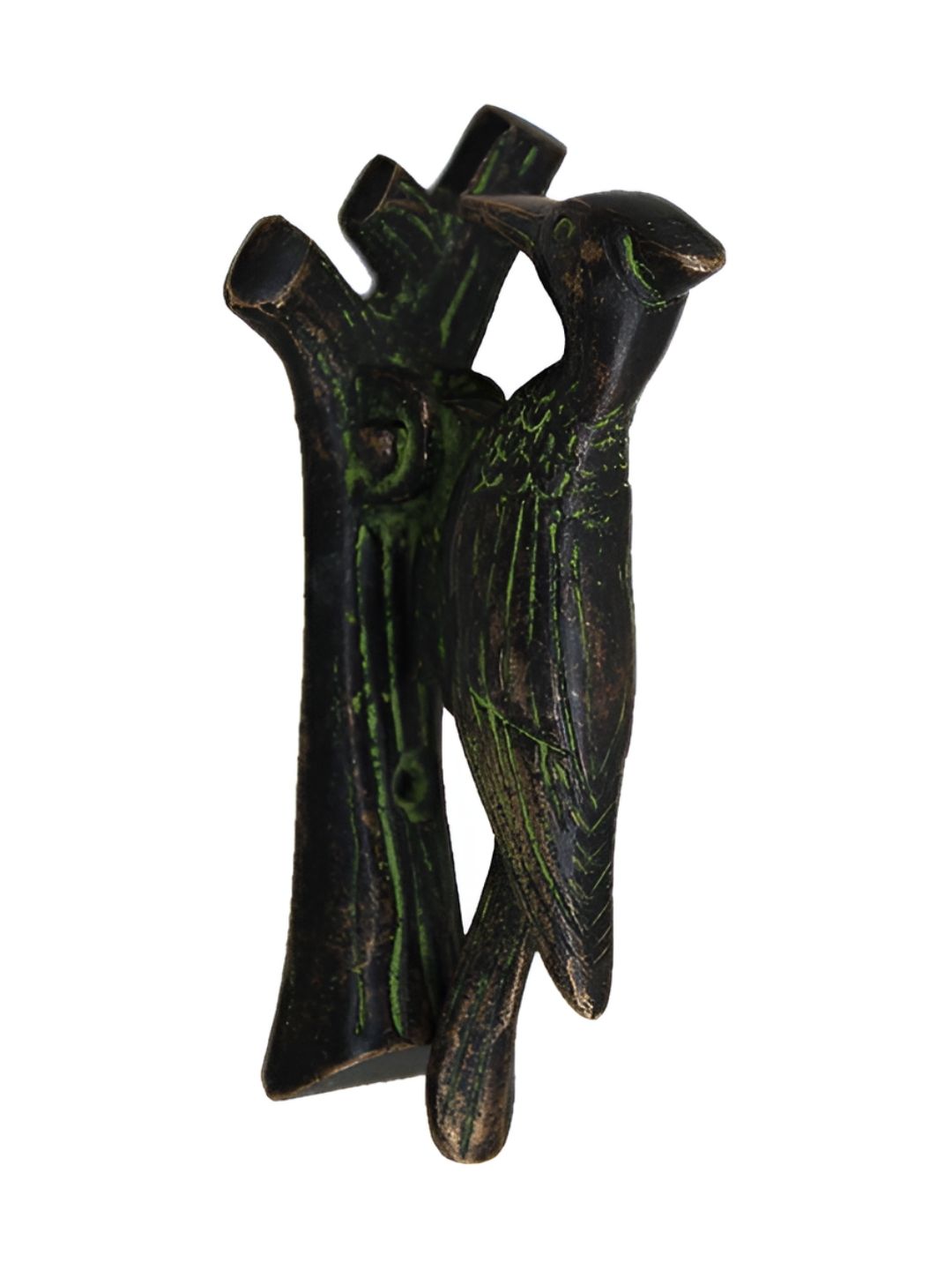 Indianshelf Beige & Green Pileated Door Knocker-picture-13