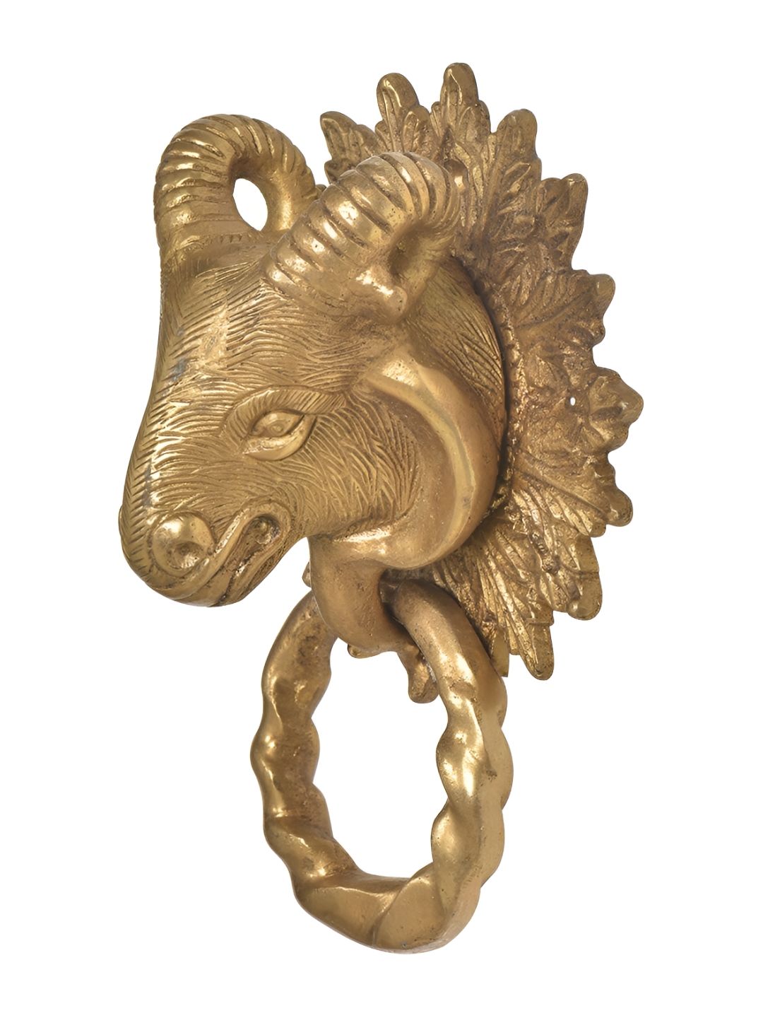 Indianshelf Beige Herngee Sheep Head Door Knocker-picture-36