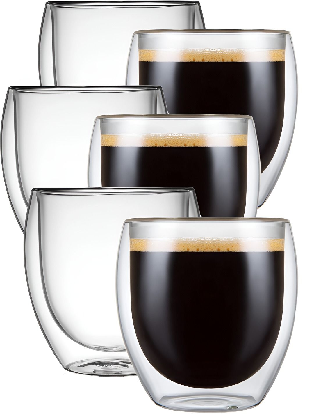 P-Plus International Transparent 6 Pieces Glass Cups-picture-18