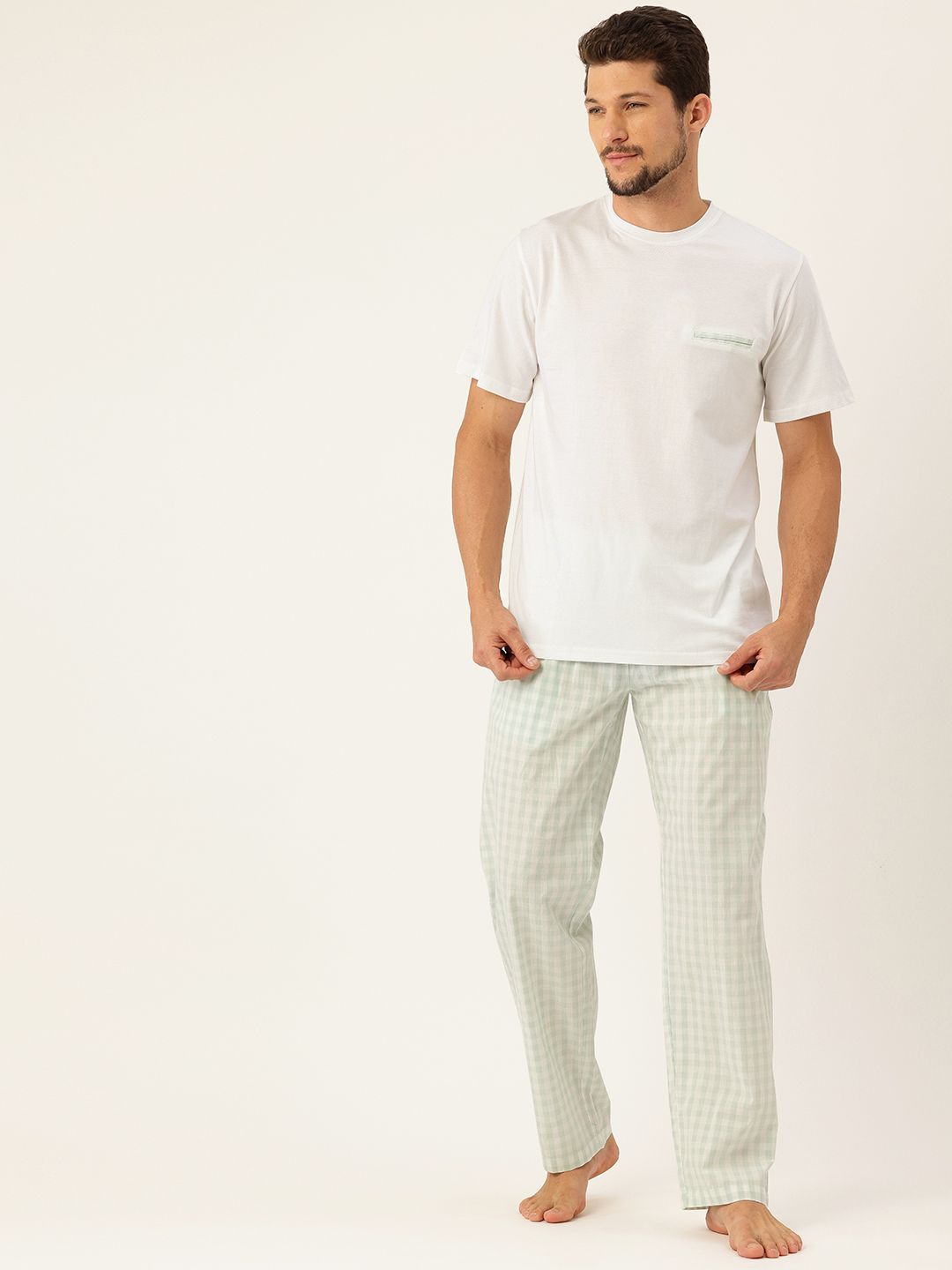 ETC Men Checked Pure Cotton Night suit-picture-41