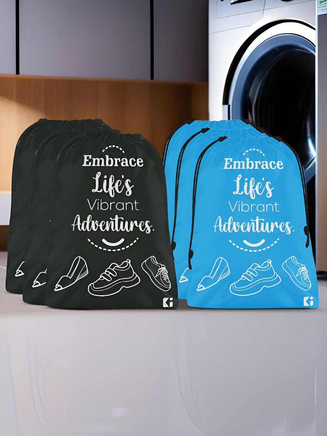 Kuber Industries Blue and Black 6 Pieces Regular Travel Storage Shoe Organiser-picture-19