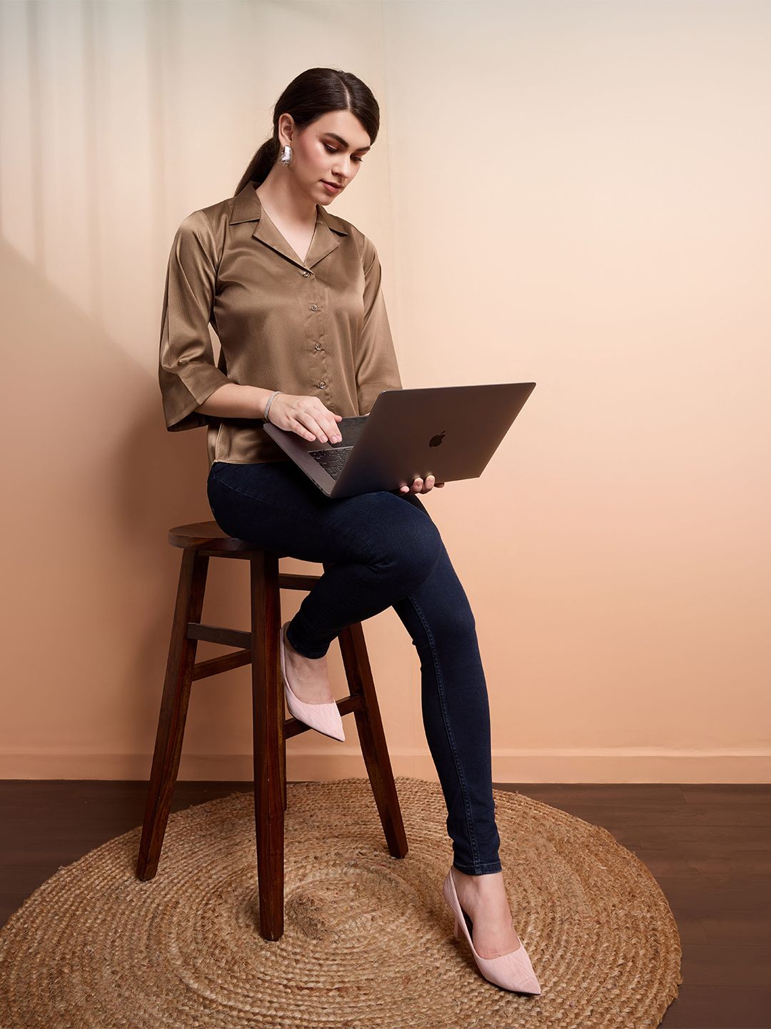 RACHNA Notched Collar Standard Opaque Casual Shirt-picture-10