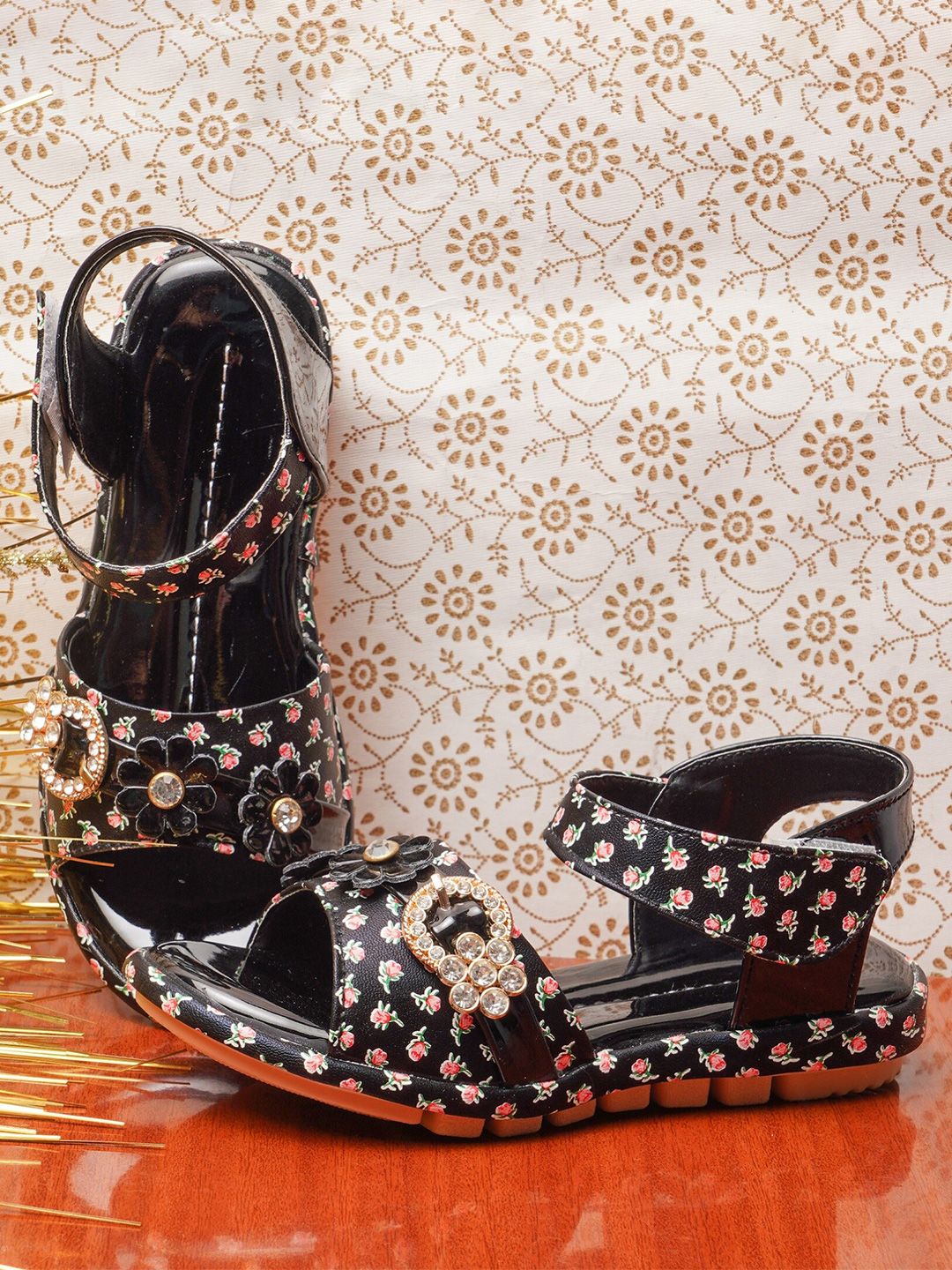 BAESD Girls Embellished Open Toe Flats-picture-17