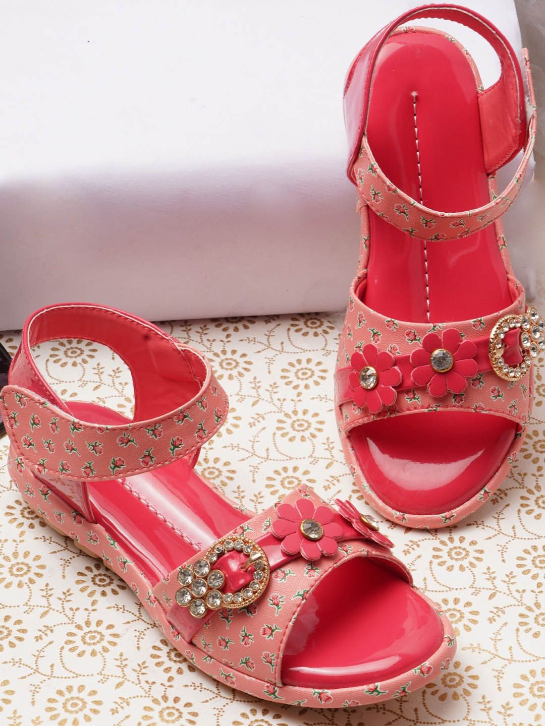 BAESD Girls Embellished Open Toe Flats-picture-34