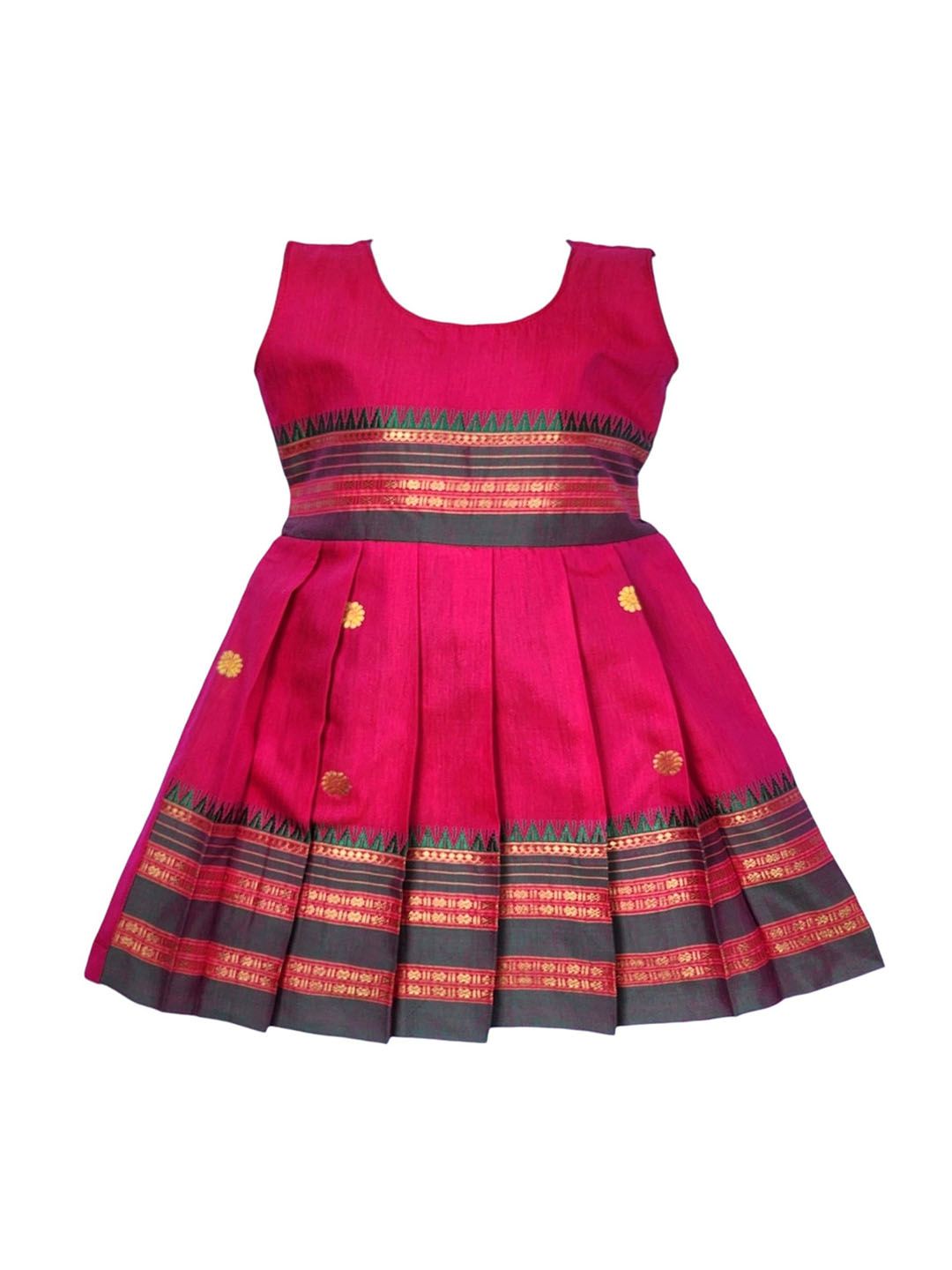 BAESD Infant Girls Embroidered Fit & Flared Maxi Ethnic Dress-picture-53