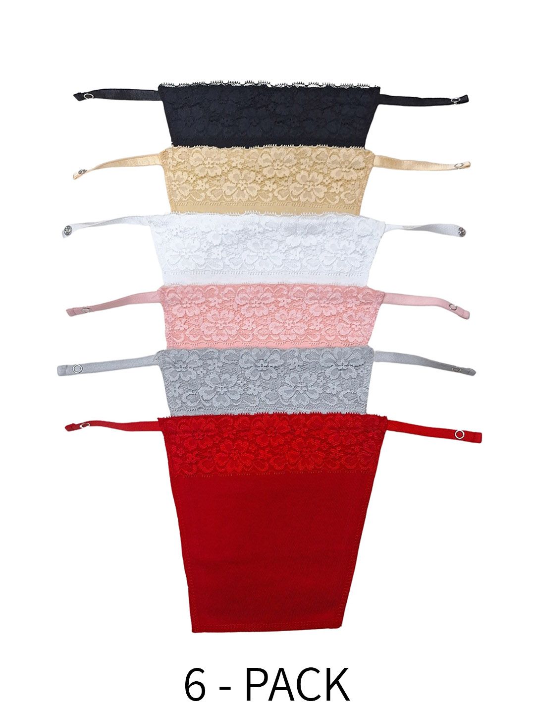 Glamoras Pack Of 6 Stretchable Breathable Camisole-image-31