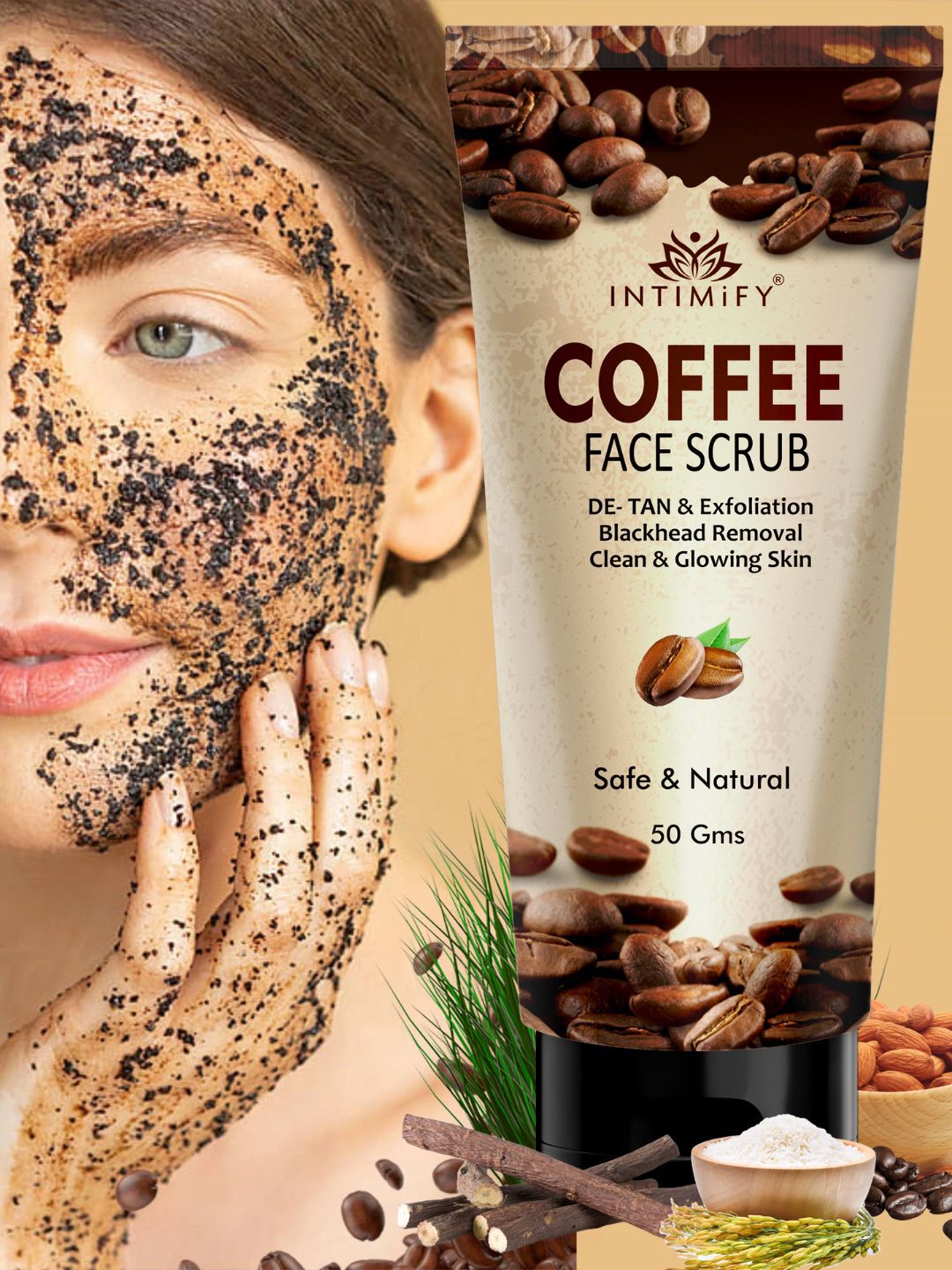 INTIMIFY Coffee Exfoliating Face Scrub - 50 gm-picture-9