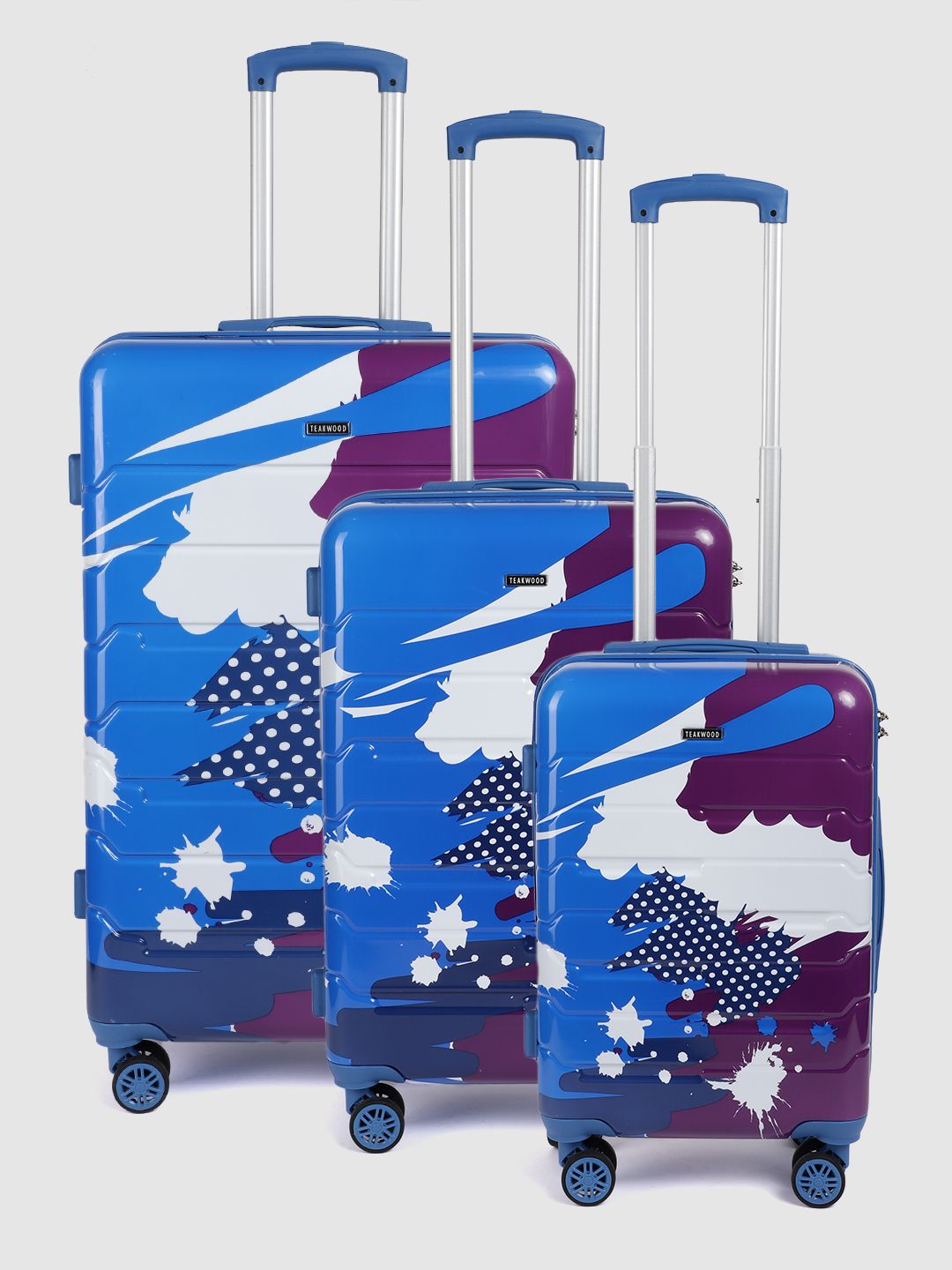 Teakwood Leathers Set of 3 360-Degree Rotation Hard-Sided Trolley Bags 191L-picture-14