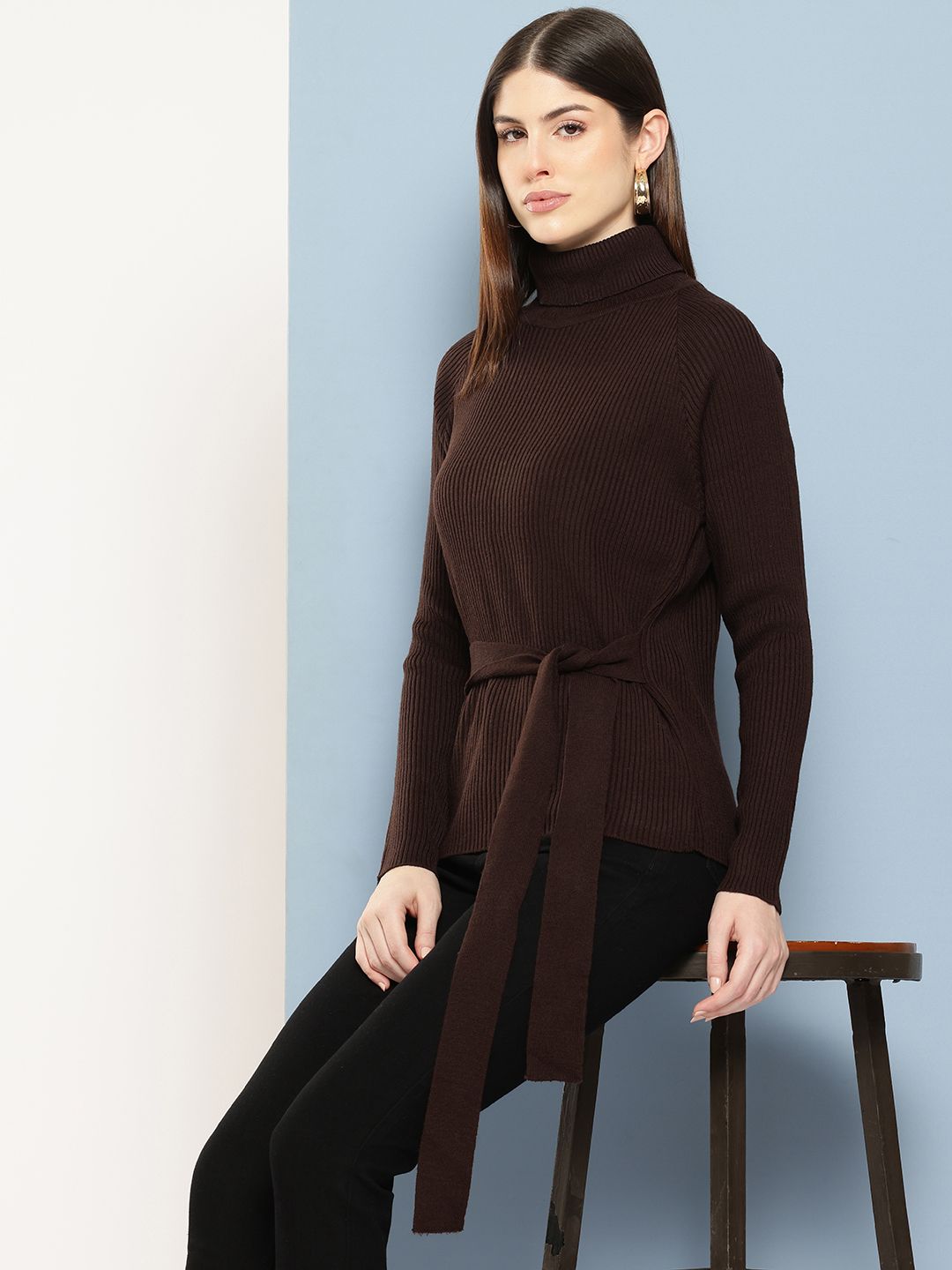 Chemistry Turtle Neck Ribbed Pullover-picture-31