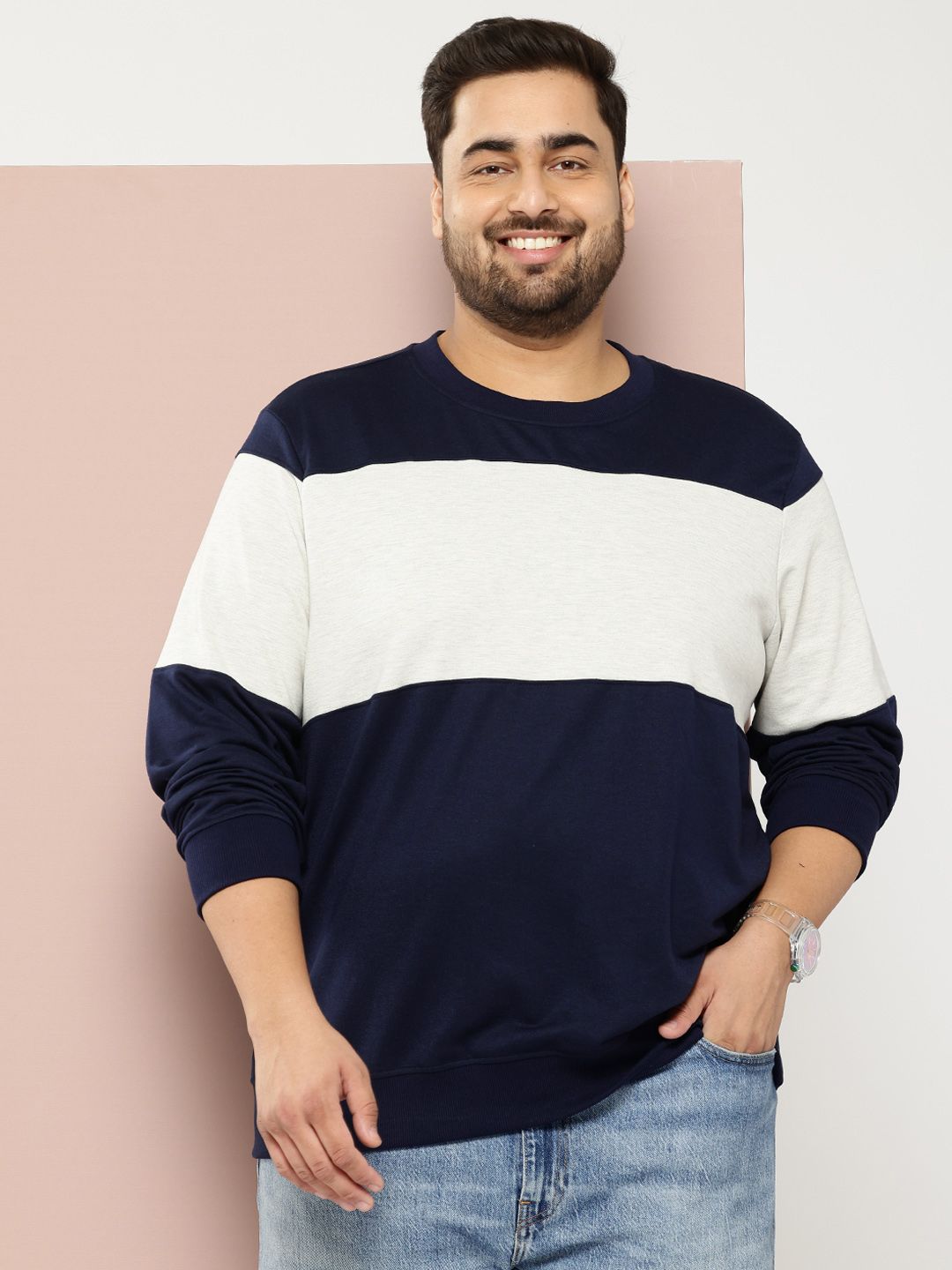 Sztori Plus Size Colourblocked Sweatshirt-picture-34
