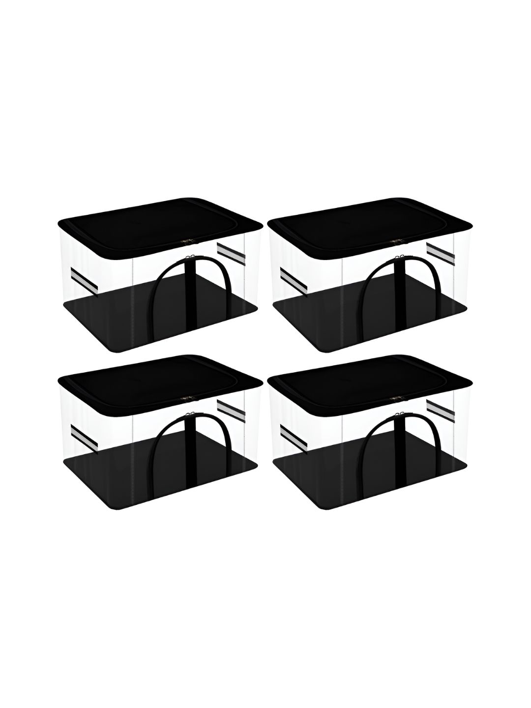 Kuber Industries Black 4 Pieces Regular Shoes Organiser-image-27