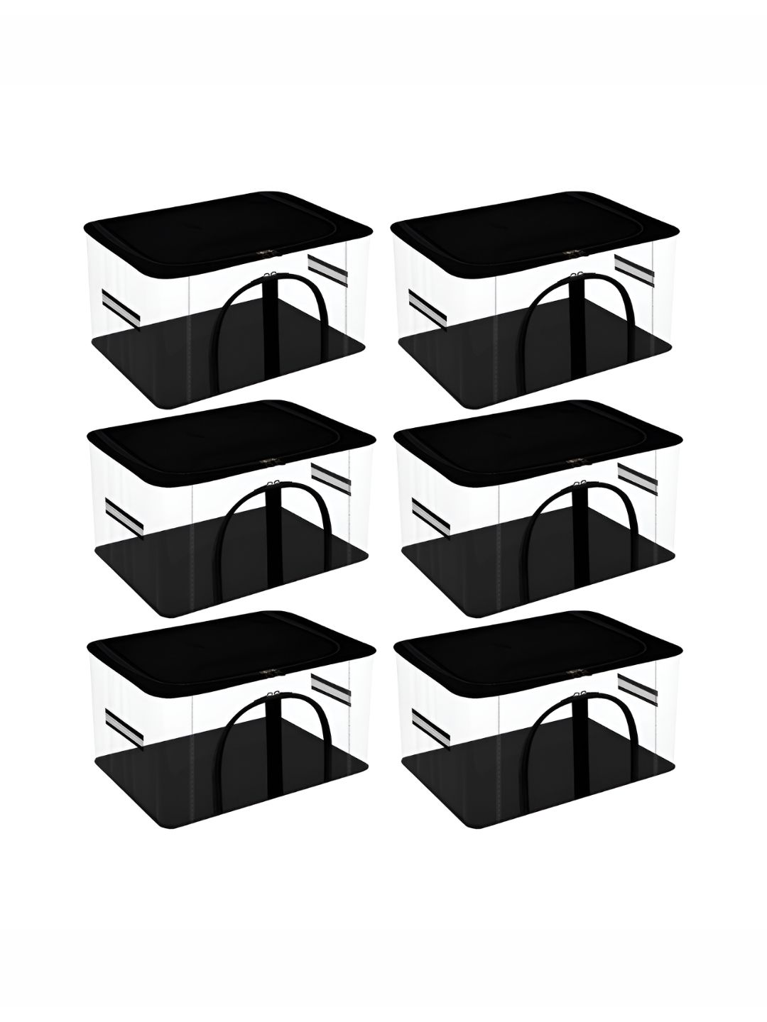 Kuber Industries Black 6 Pcs Regular Shoes Organiser-image-41