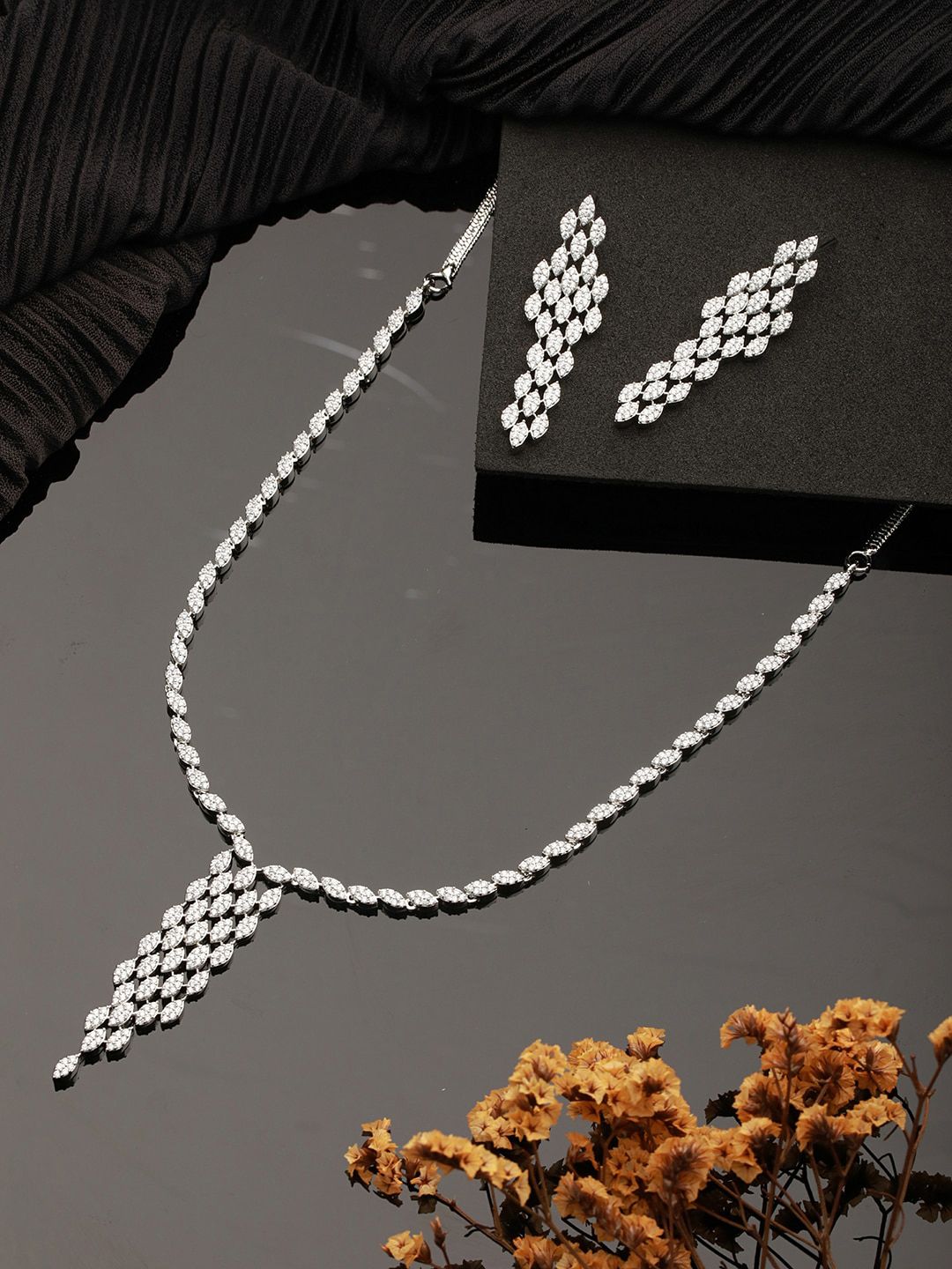 Saraf RS Jewellery Silver Plated AD Studded Jewellery Set-picture-54