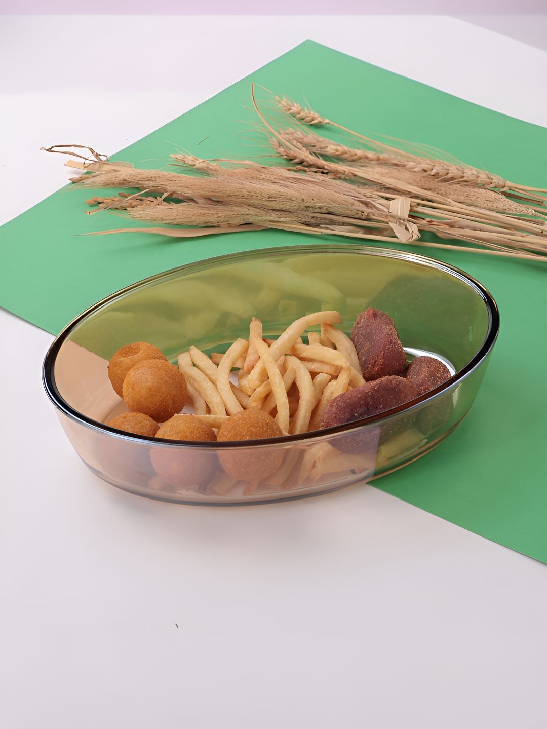 UMAI Yellow Oval Shape Microwave Safe Baking Tray-image-45