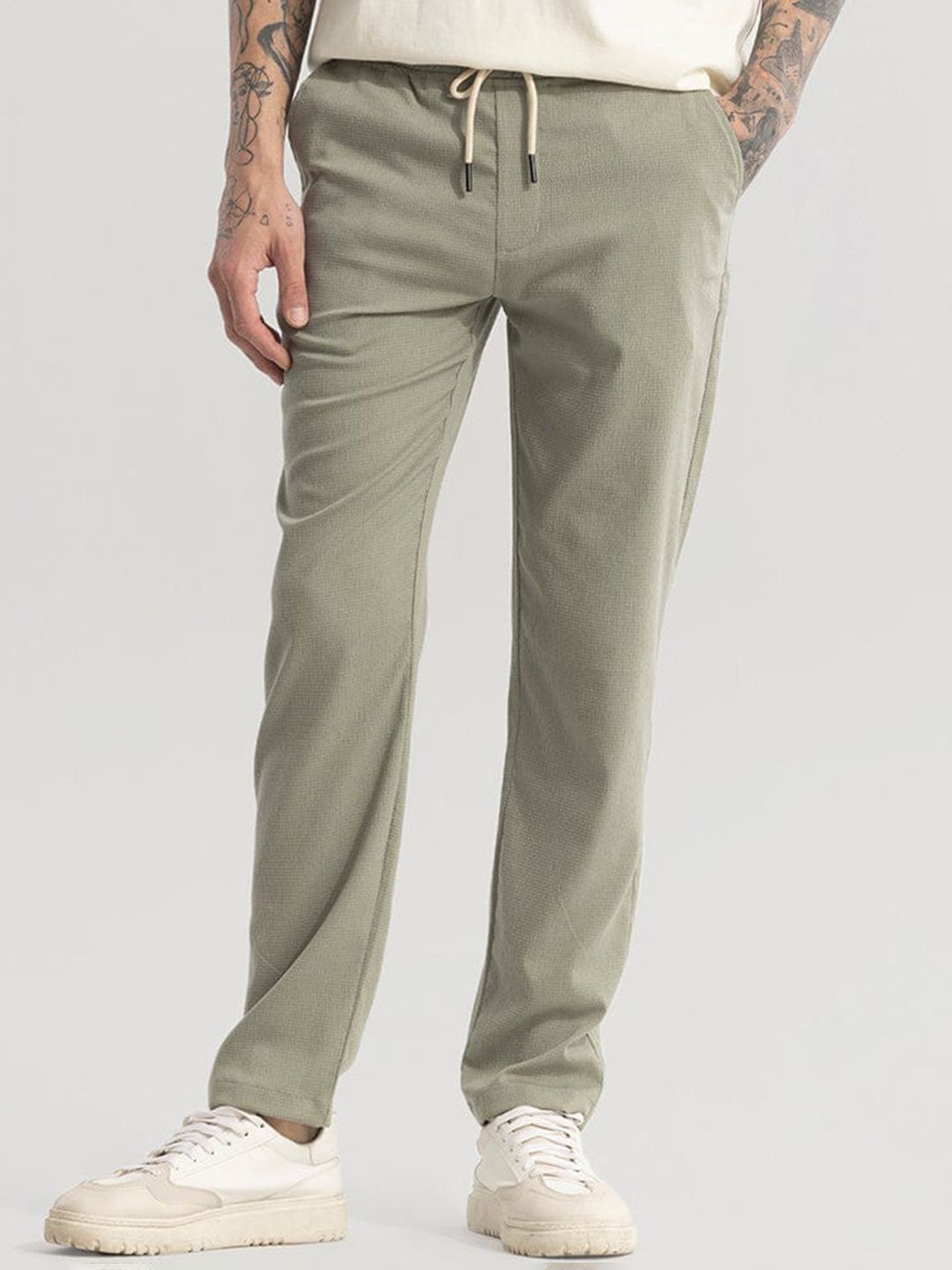 Snitch Men Smart Mid Rise Regular Fit Cotton Chinos Trouser-picture-15