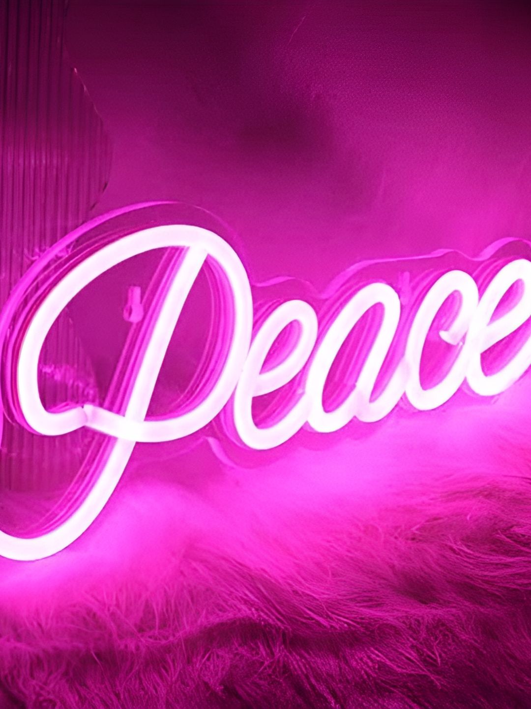 the party planet Pink Peace Shaped Acrylic LED Neon Lights-picture-25