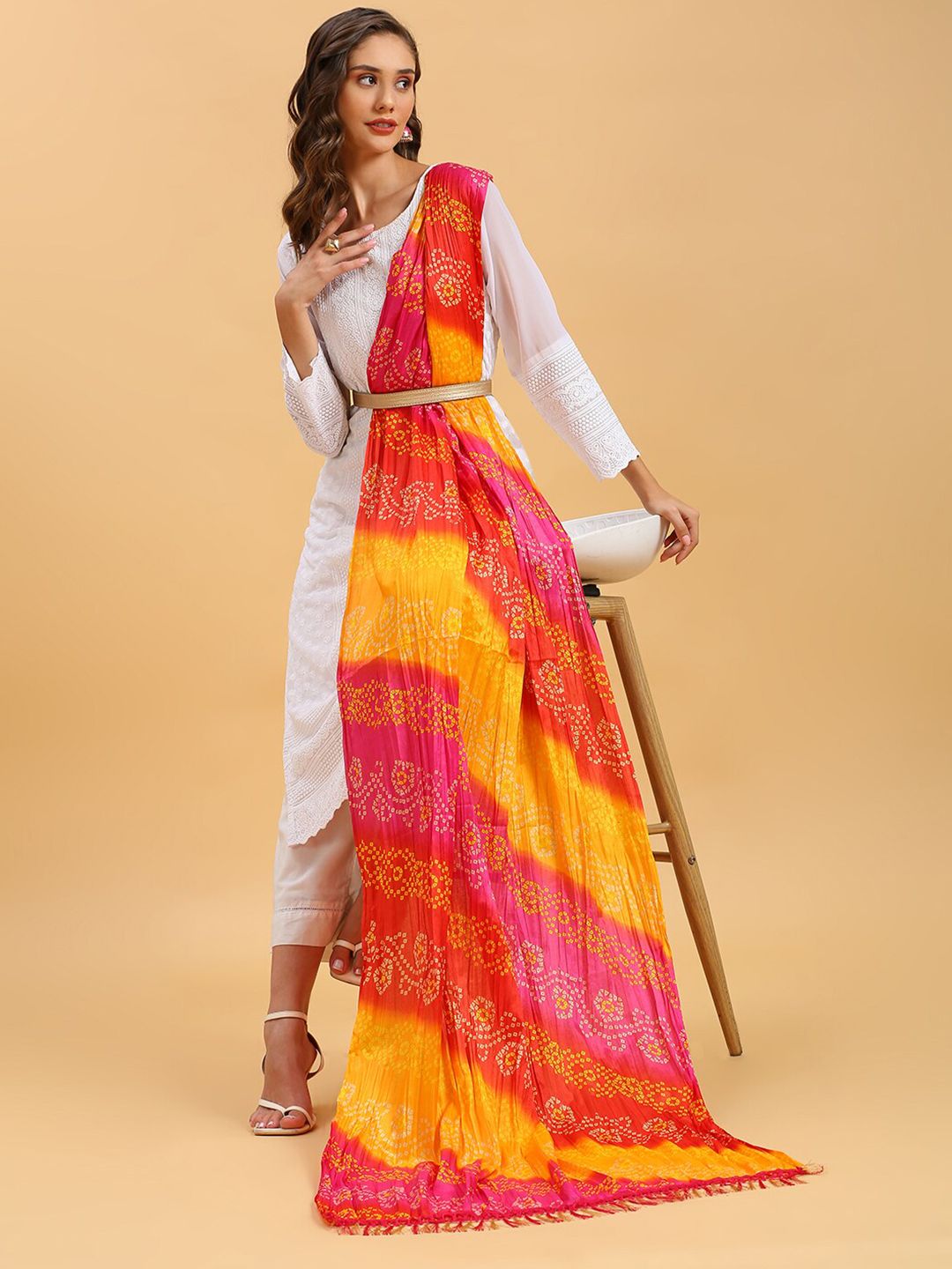 Dupatta Bazaar Ethnic Motifs Printed Art Silk Dupatta