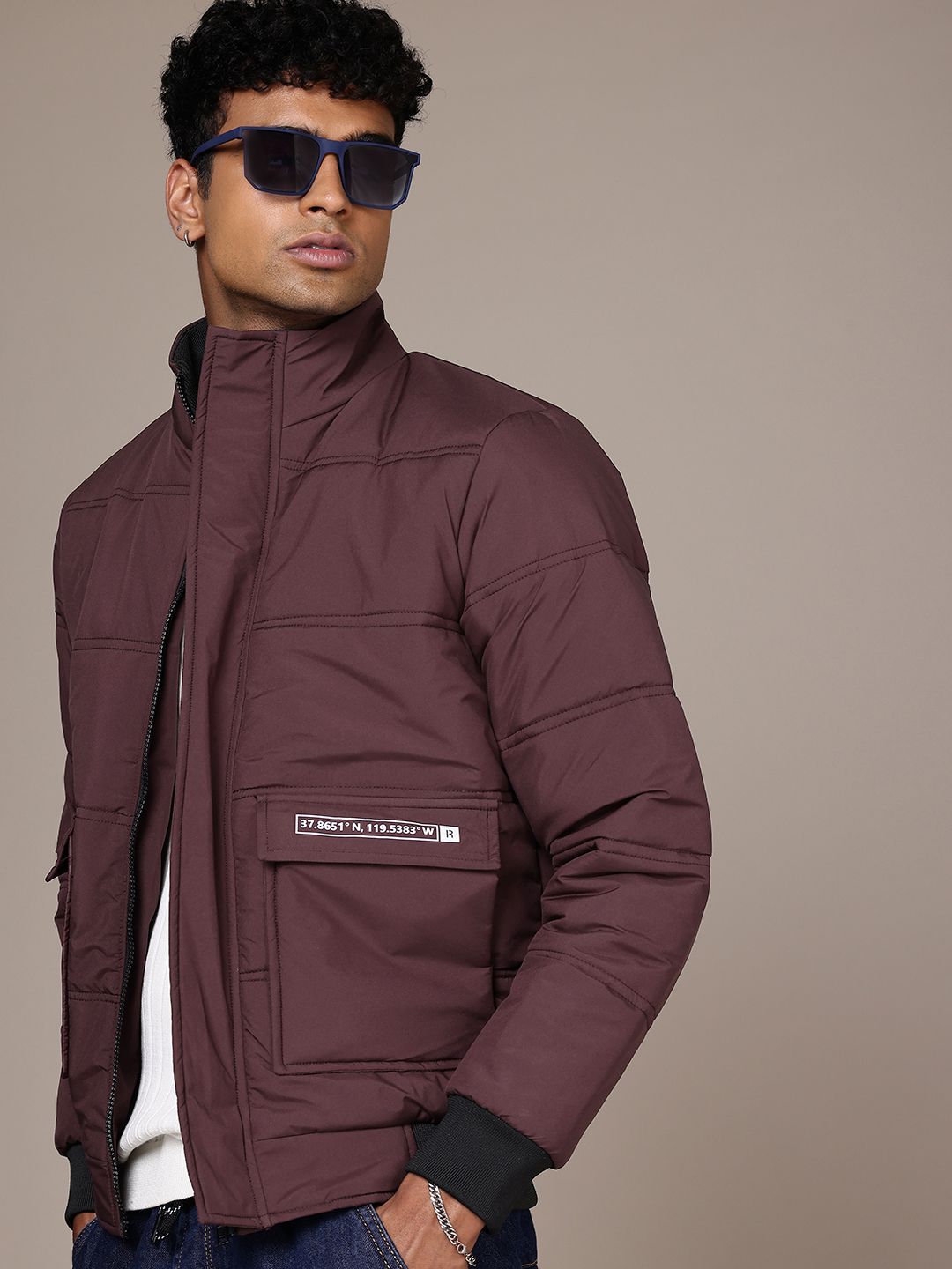 The Roadster Life Co. Mock Collar Padded Jacket-image-36
