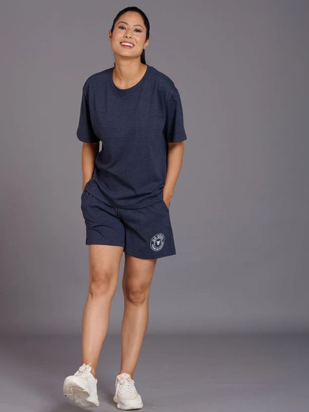 GO DEVIL Pure Cotton T-shirt With Shorts Co-Ords