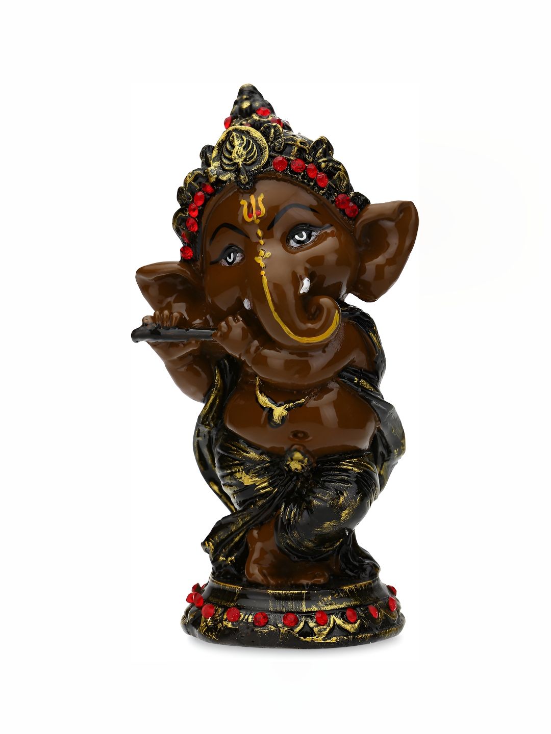 GW CREATIONS Brown & Black Lord Ganesha Idol Showpiece-picture-25