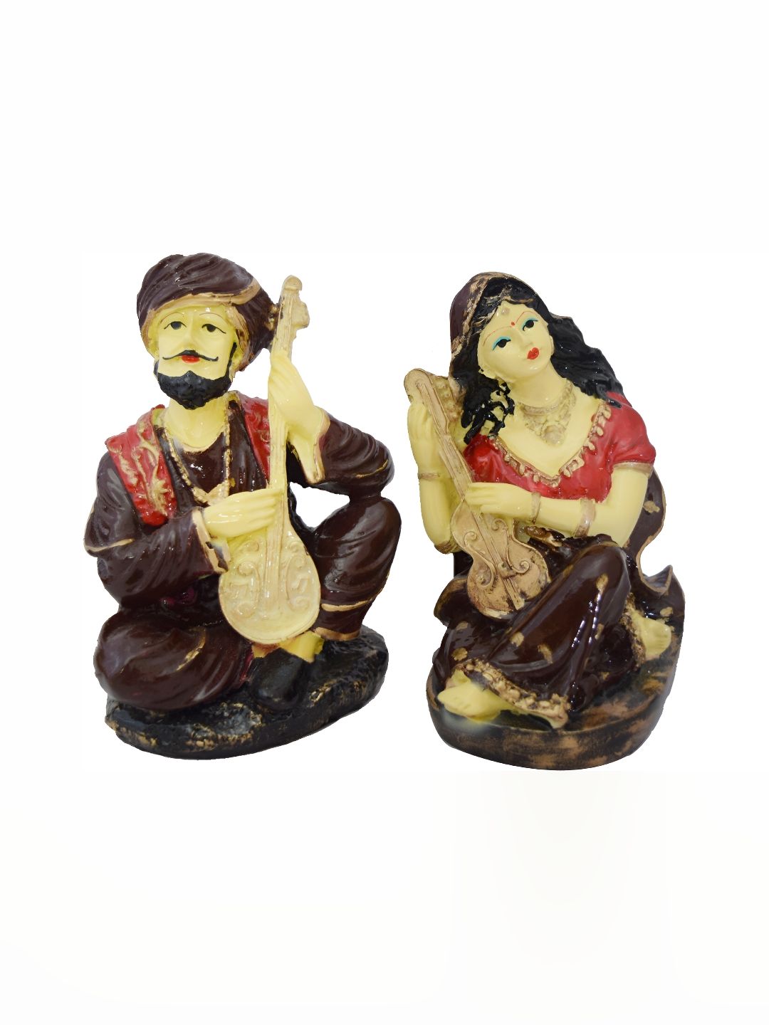 GW CREATIONS Brown 2 Pieces Figurine Showpiece-picture-19