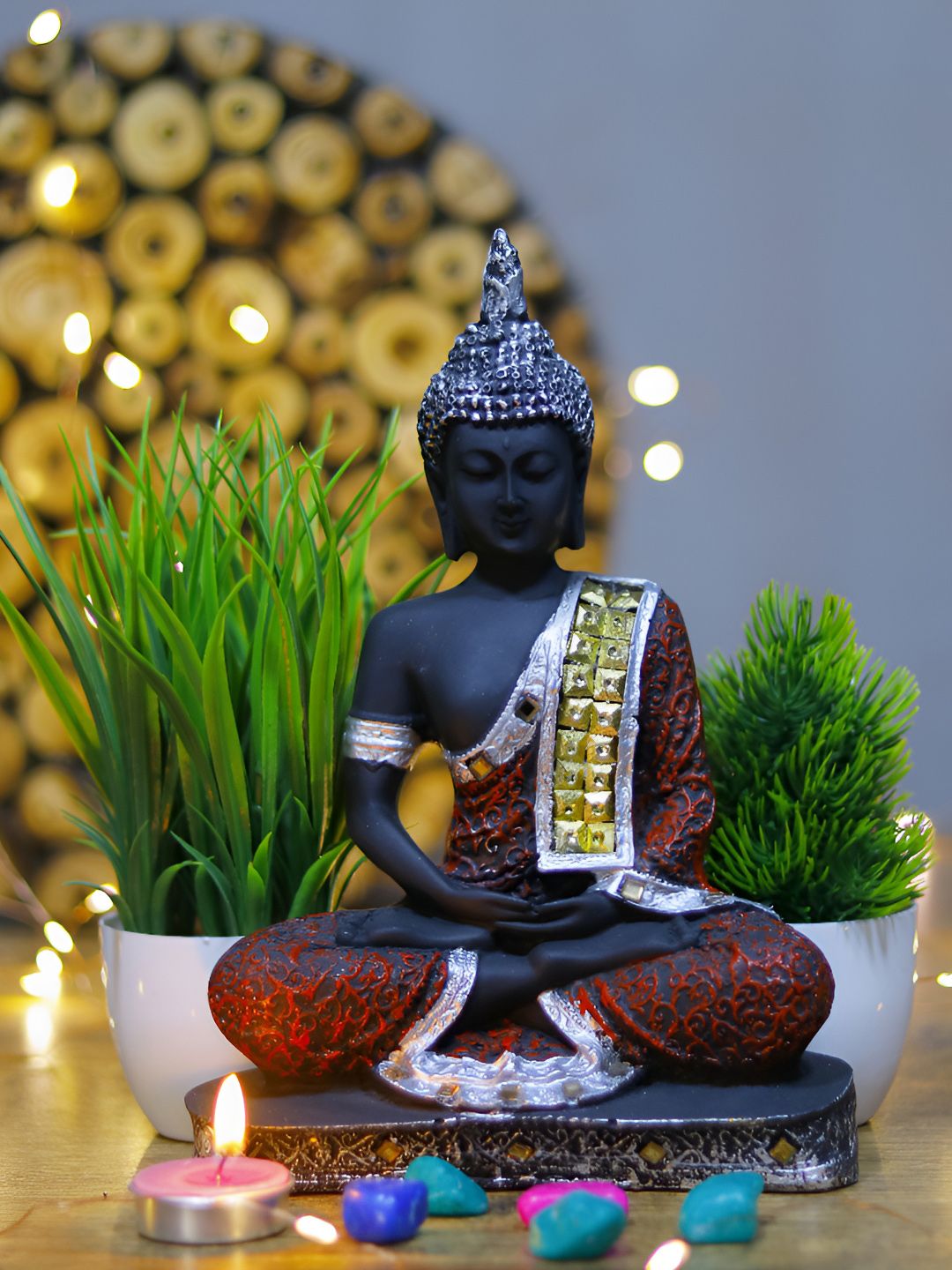 GW CREATIONS Maroon Figurine Showpiece-picture-24