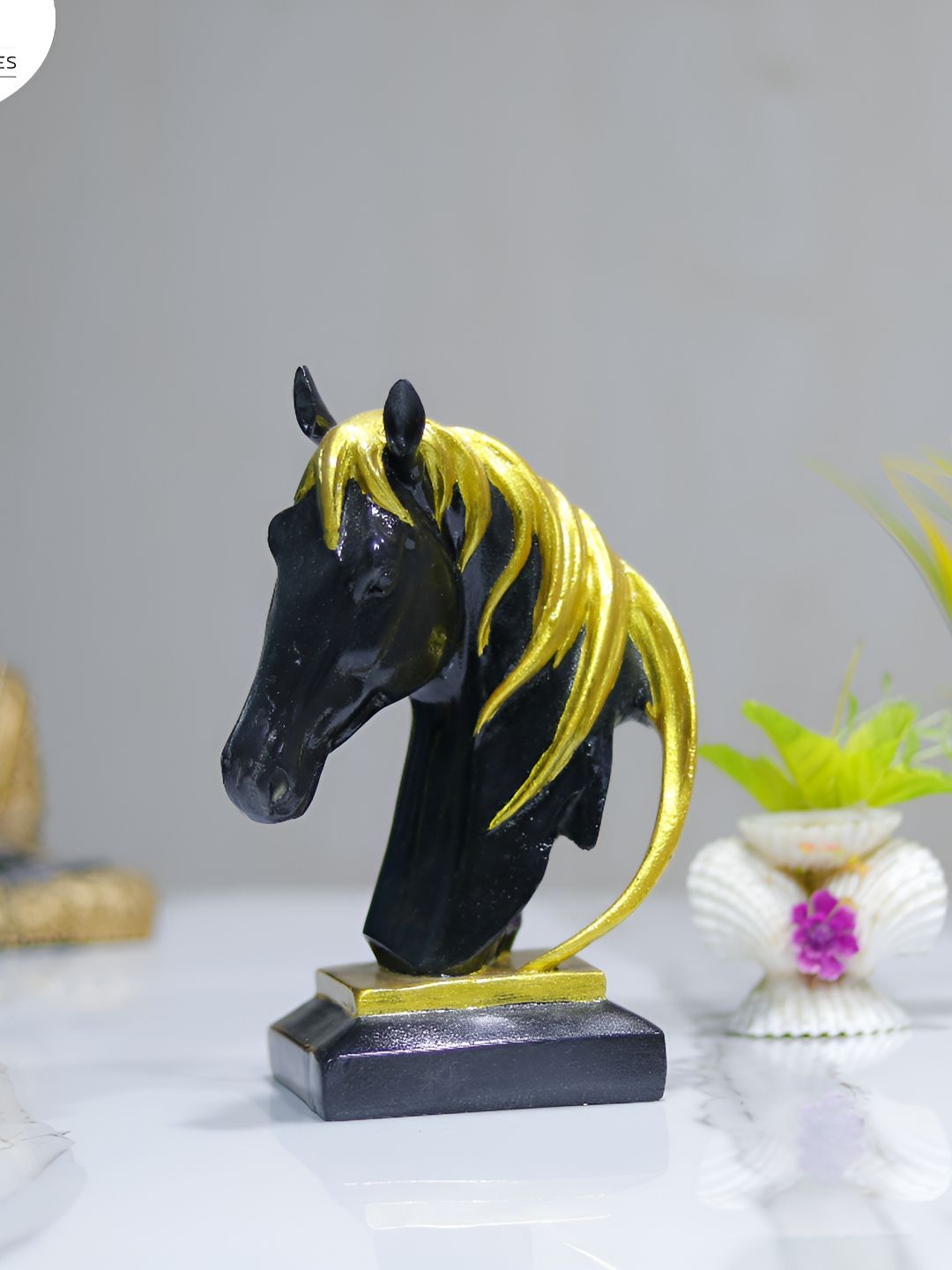 GW CREATIONS Black & Gold toned Figurine Showpiece-picture-34