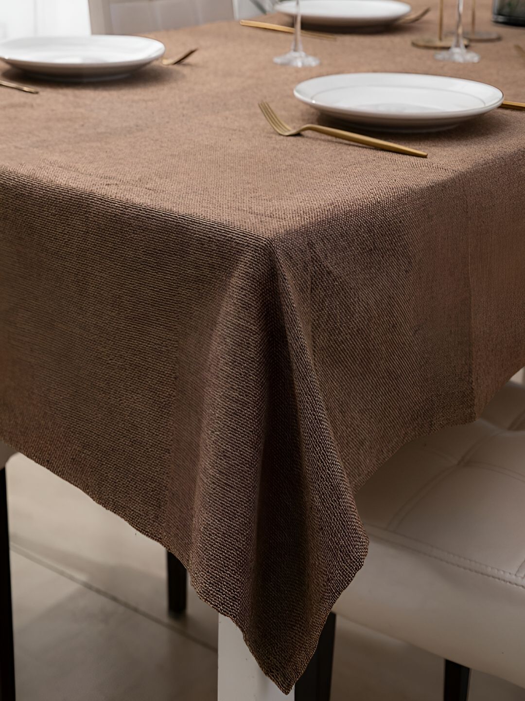 HOKIPO Brown Floral 4 Seater Rectangle Table Cover-picture-39