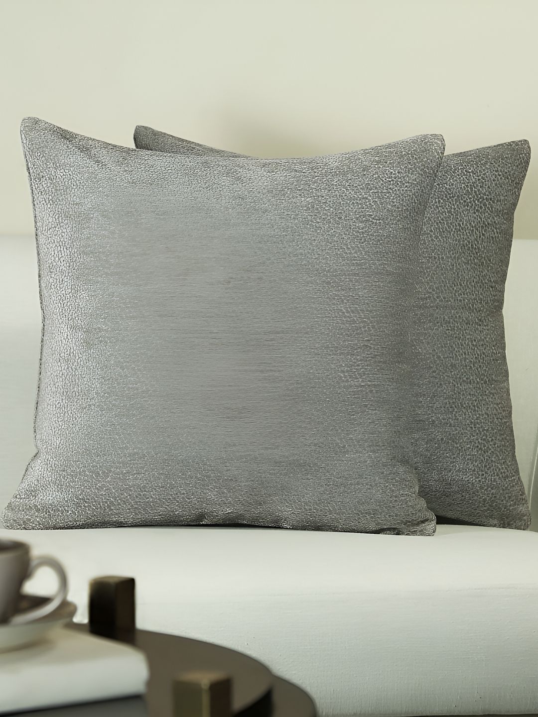 GM Grey 2 Pieces Square Cushion Covers-picture-10
