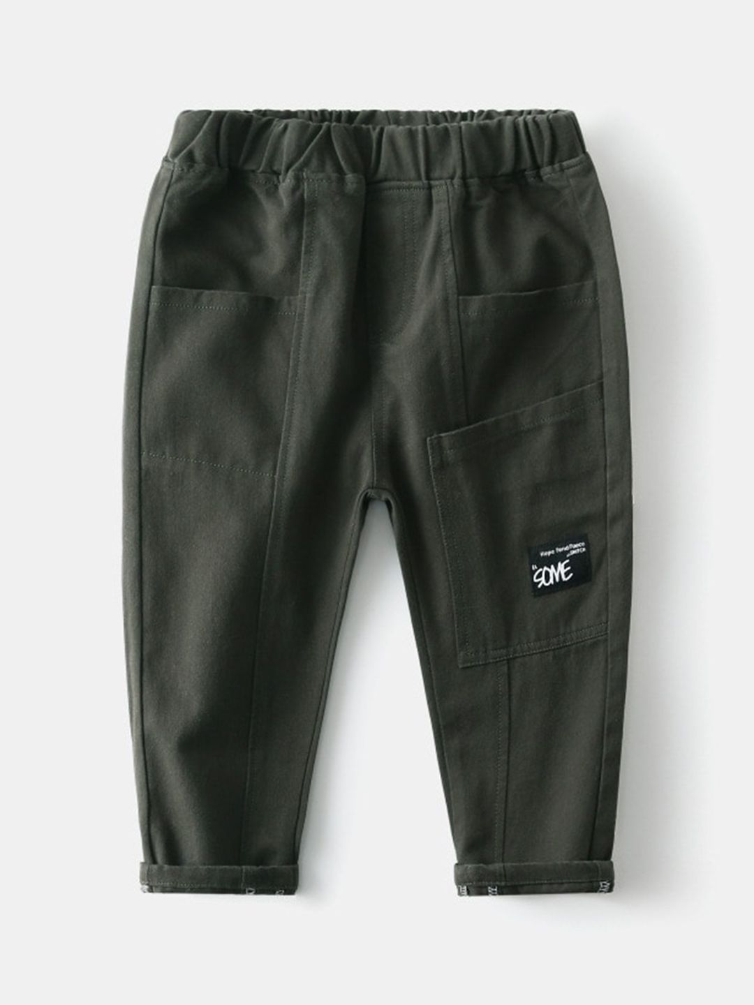 StyleCast Boys Olive Green Cotton Mid-Rise Cotton Joggers-picture-40