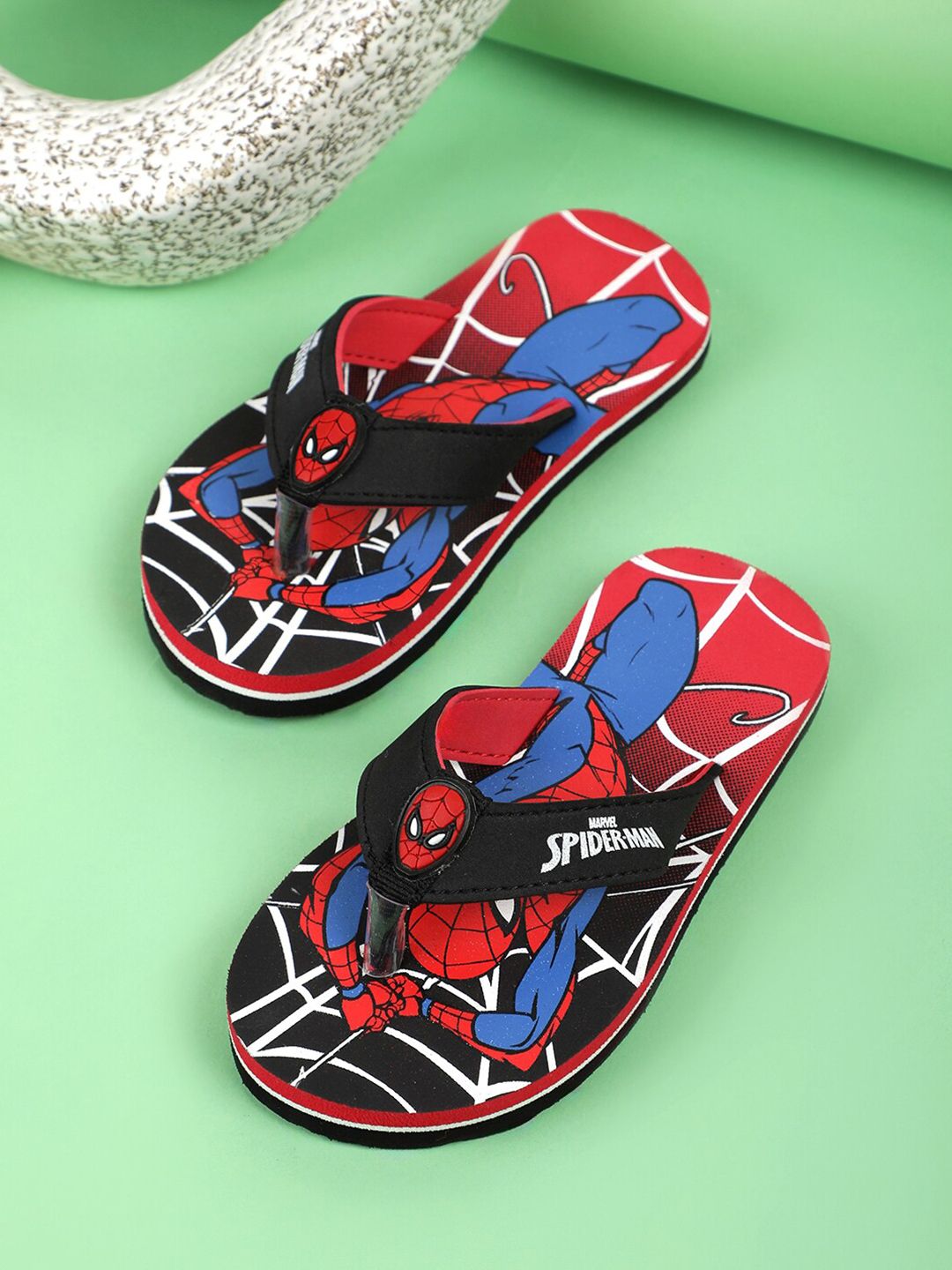 Kids Ville Boys Spiderman Printed Rubber Thong Flip Flops-picture-34